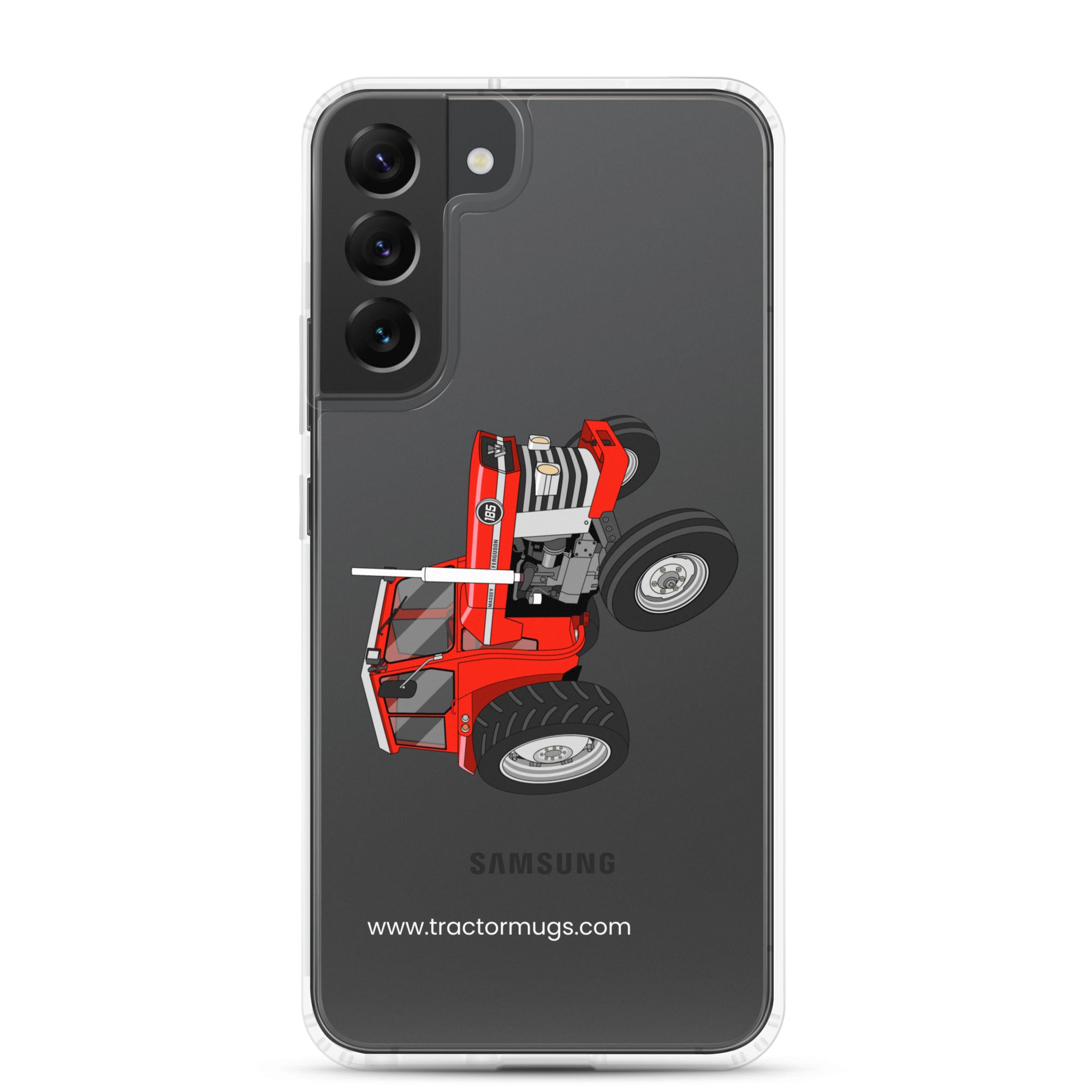 The Tractor Mugs Store Samsung Galaxy S22 Plus Massey Ferguson 185 | Clear Case for Samsung® Quality Farmers Merch