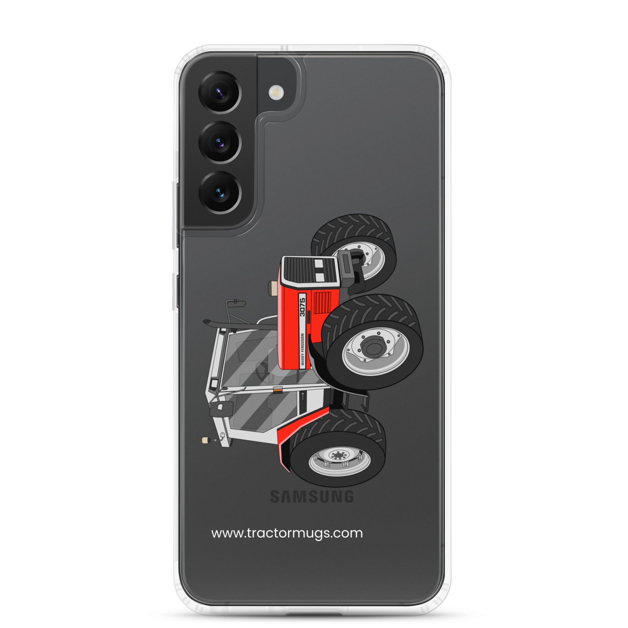 The Tractor Mugs Store Samsung Galaxy S22 Plus Massey Ferguson 3075 | Clear Case for Samsung® Quality Farmers Merch