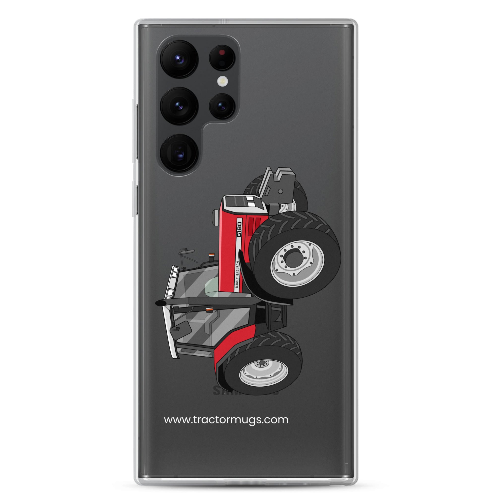 The Tractor Mugs Store Samsung Galaxy S22 Ultra Massey Ferguson 6180 | Clear Case for Samsung® Quality Farmers Merch