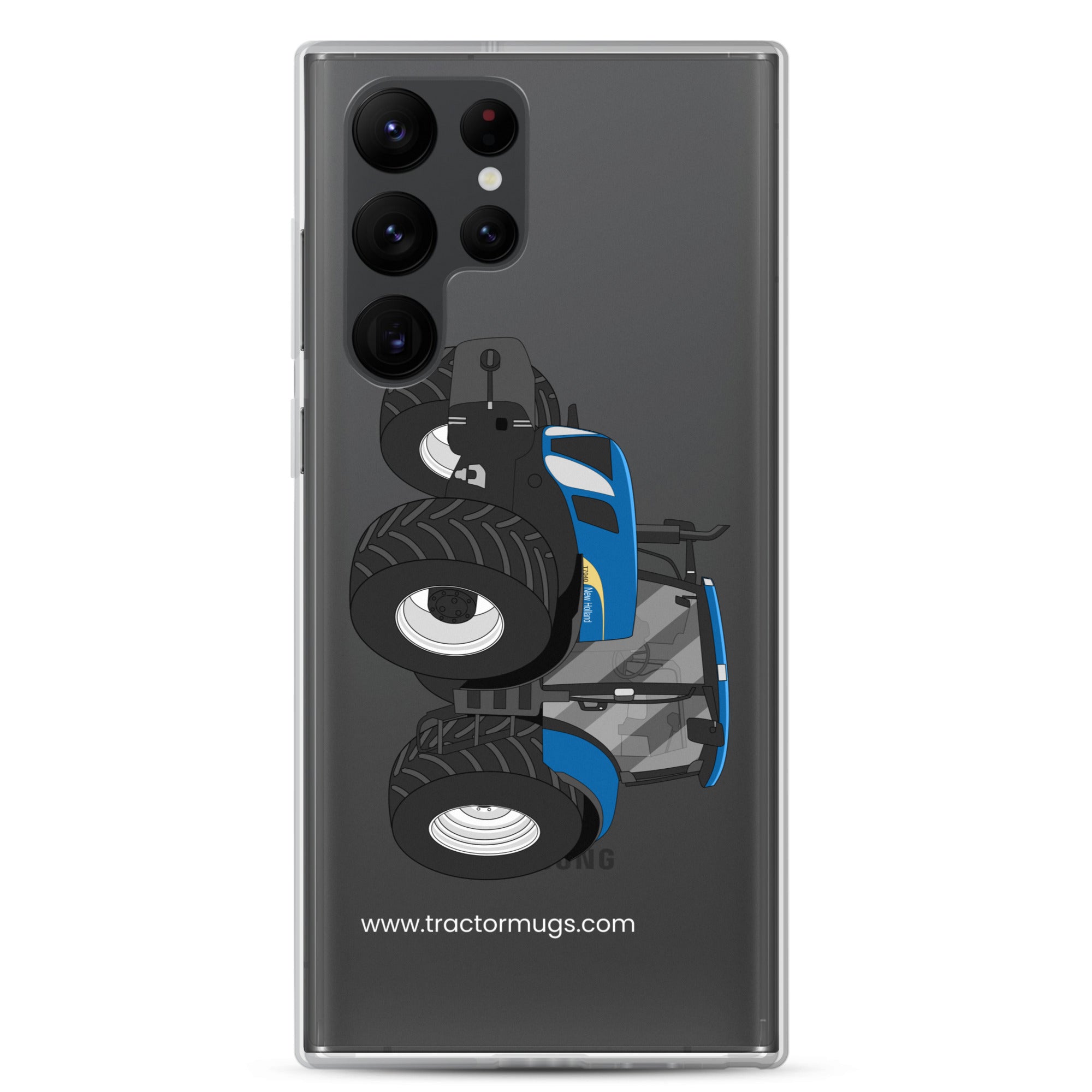 The Tractor Mugs Store Samsung Galaxy S22 Ultra New Holland The 7040-1 | Clear Case for Samsung® Quality Farmers Merch