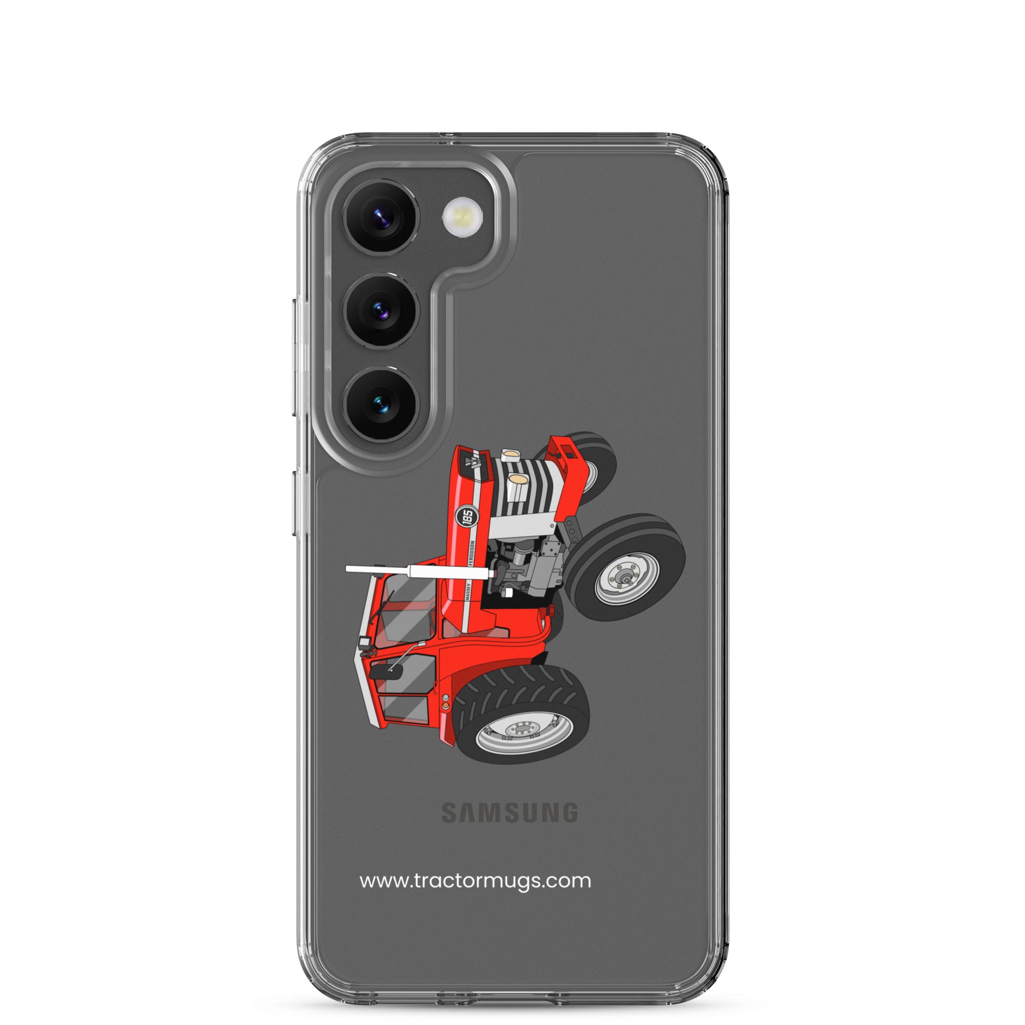 The Tractor Mugs Store Samsung Galaxy S23 Massey Ferguson 185 | Clear Case for Samsung® Quality Farmers Merch