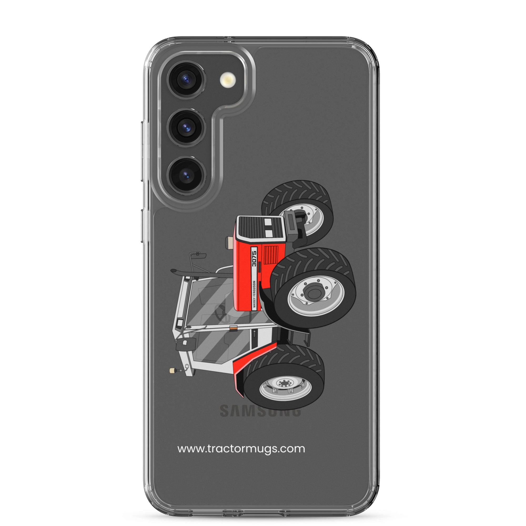 The Tractor Mugs Store Samsung Galaxy S23 Plus Massey Ferguson 3075 | Clear Case for Samsung® Quality Farmers Merch