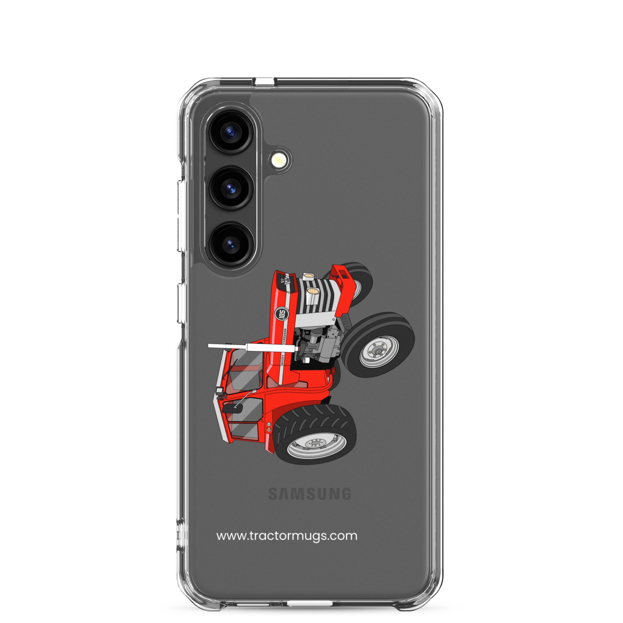 The Tractor Mugs Store Samsung Galaxy S24 Massey Ferguson 185 | Clear Case for Samsung® Quality Farmers Merch
