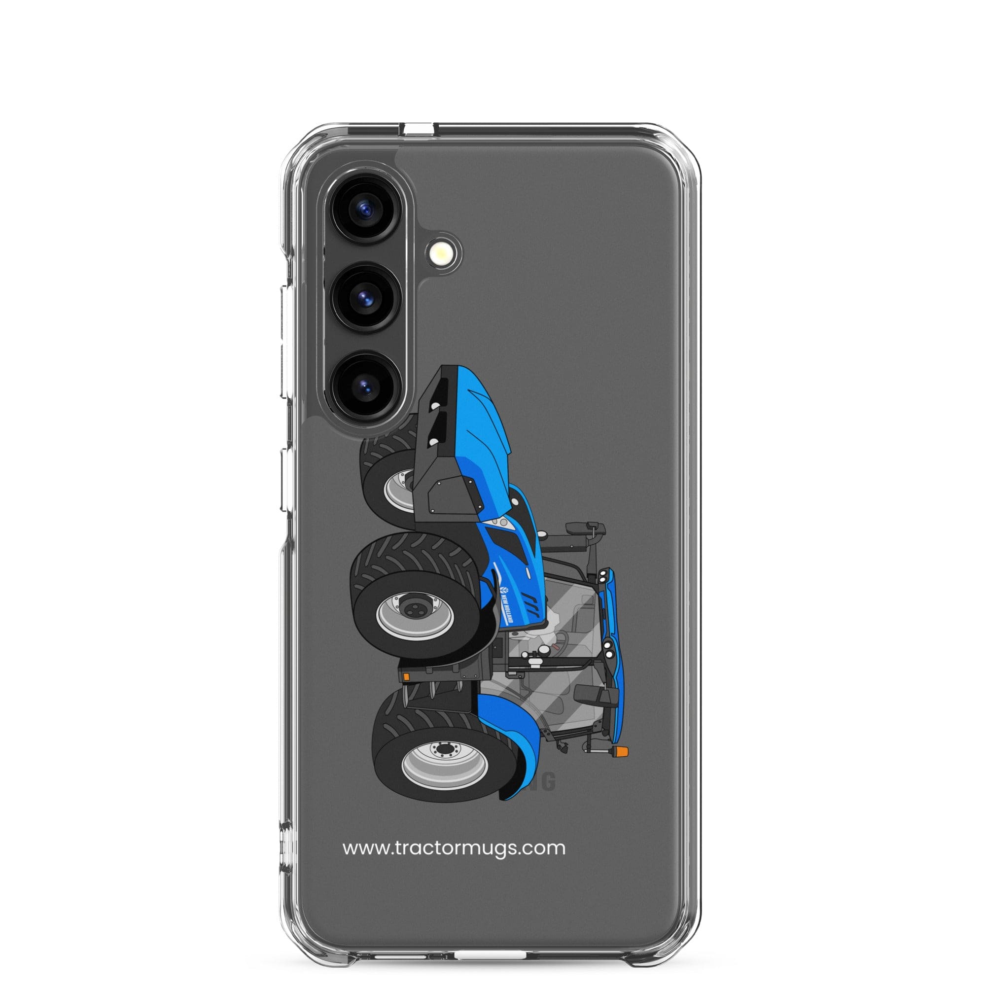 The Tractor Mugs Store Samsung Galaxy S24 New Holland T6 180 Methane | Clear Case for Samsung® Quality Farmers Merch
