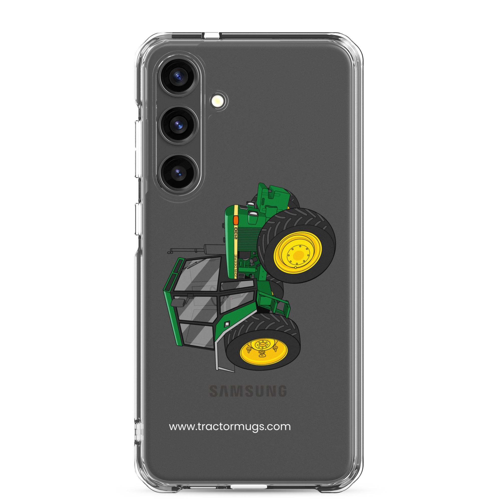 The Tractor Mugs Store Samsung Galaxy S24 Plus John Deere 2130 | Clear Case for Samsung® Quality Farmers Merch
