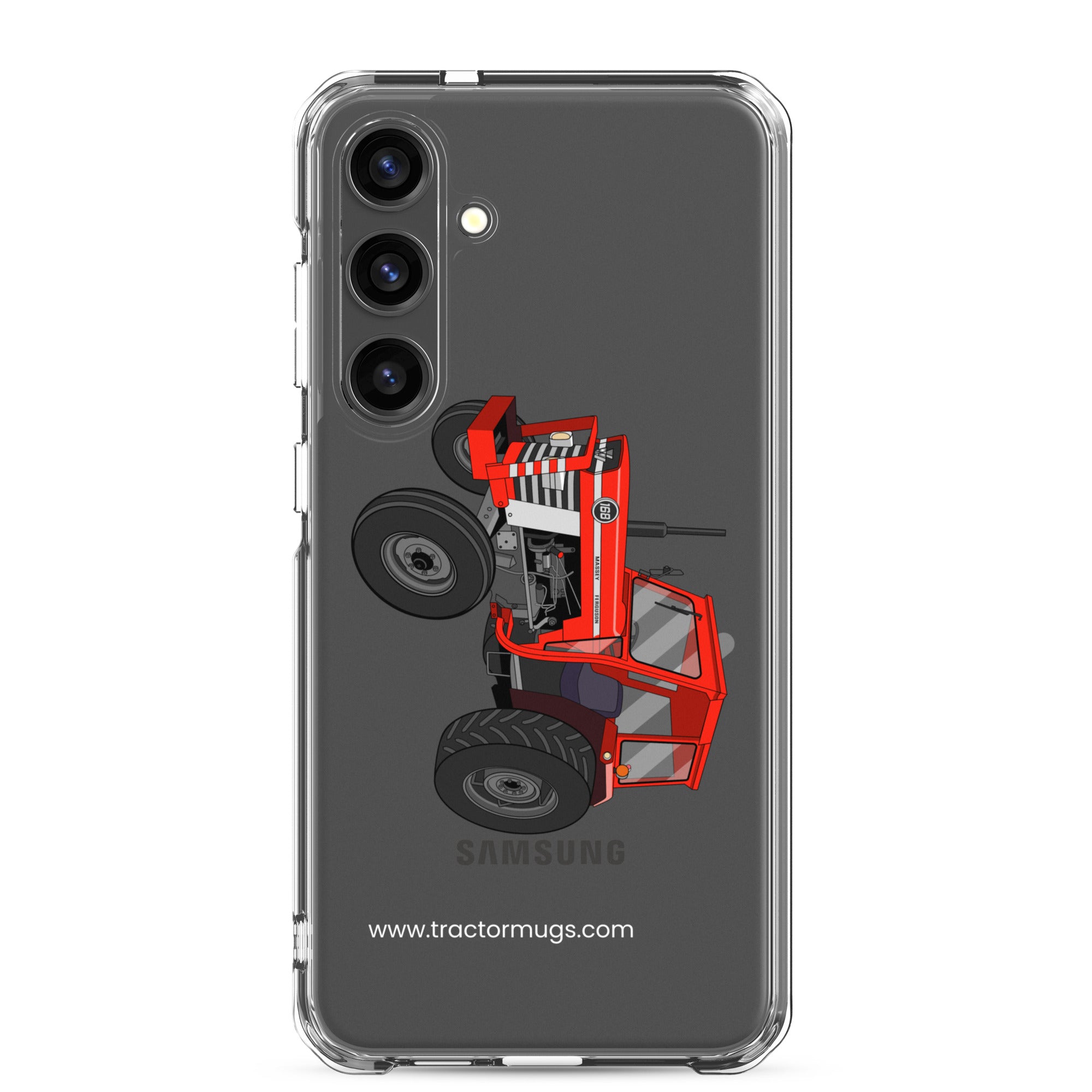 The Tractor Mugs Store Samsung Galaxy S24 Plus Massey Ferguson 168 | Clear Case for Samsung® Quality Farmers Merch