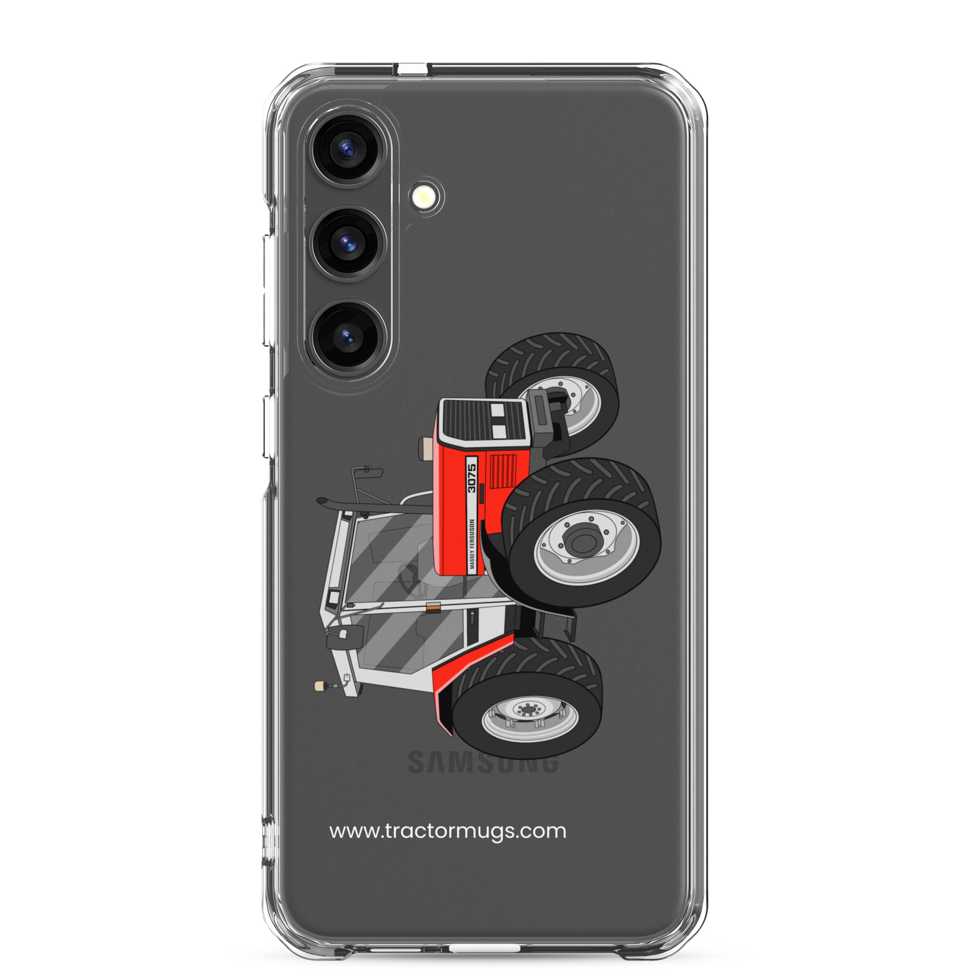 The Tractor Mugs Store Samsung Galaxy S24 Plus Massey Ferguson 3075 | Clear Case for Samsung® Quality Farmers Merch