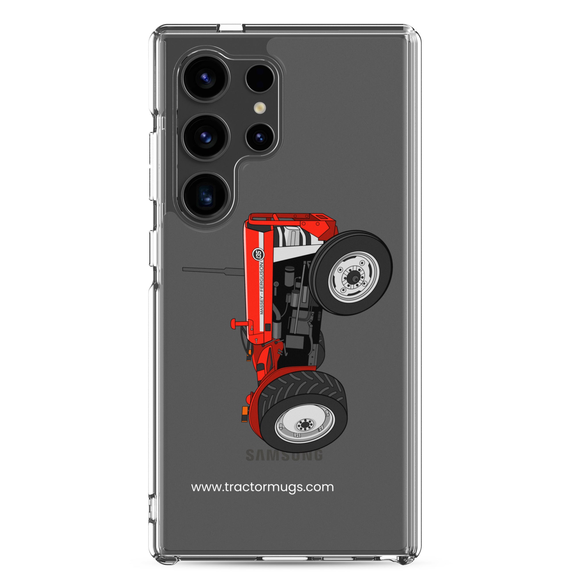 The Tractor Mugs Store Samsung Galaxy S24 Ultra Massey Ferguson 135 with cab | Clear Case for Samsung® Quality Farmers Merch