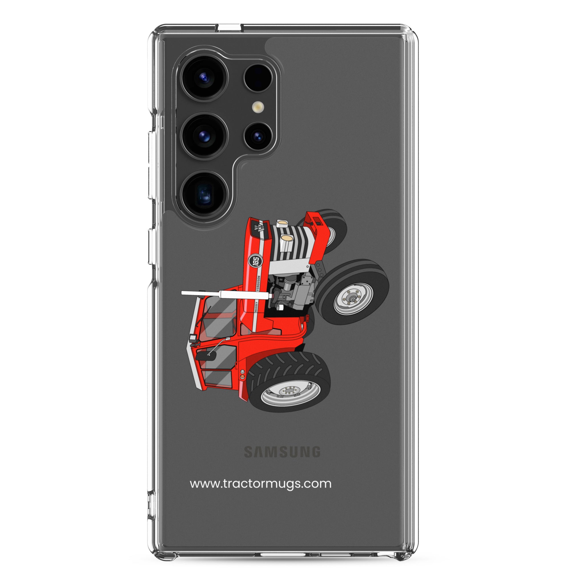 The Tractor Mugs Store Samsung Galaxy S24 Ultra Massey Ferguson 185 | Clear Case for Samsung® Quality Farmers Merch