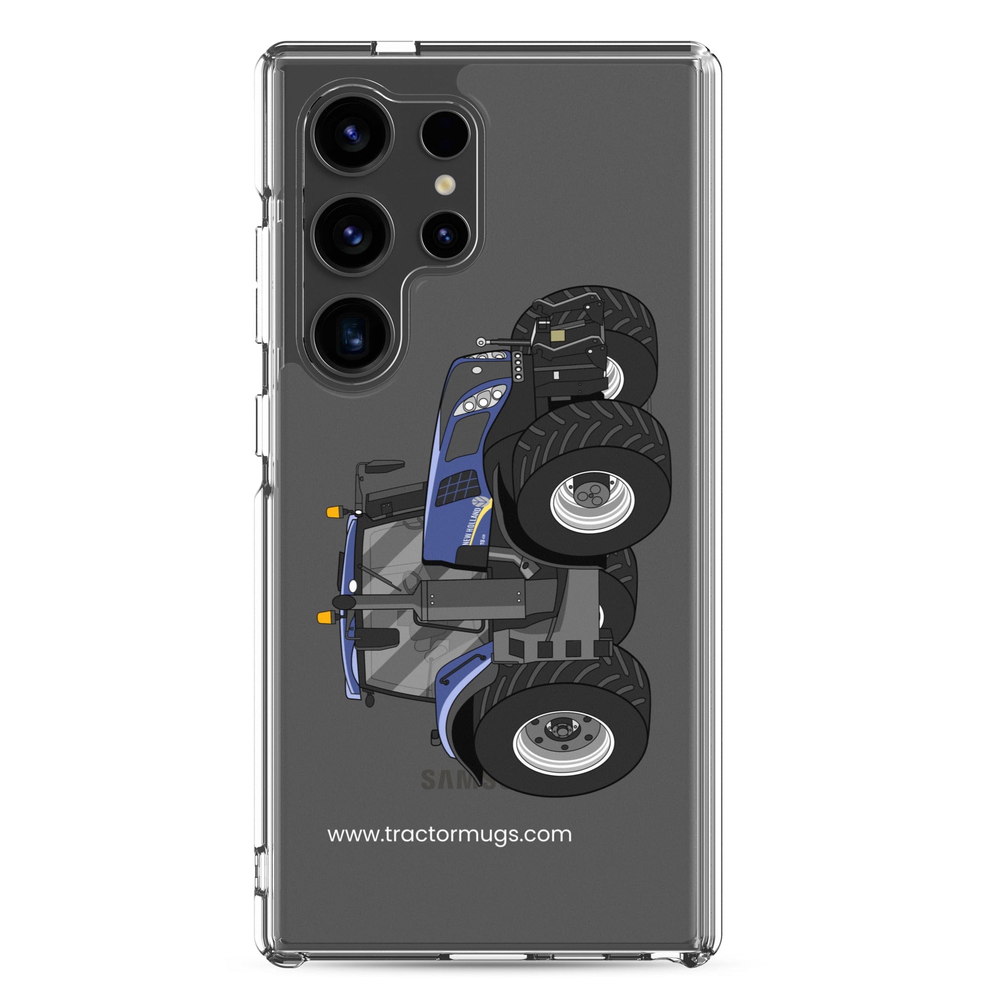 The Tractor Mugs Store Samsung Galaxy S24 Ultra New Holland T8 435 | Clear Case for Samsung® Quality Farmers Merch