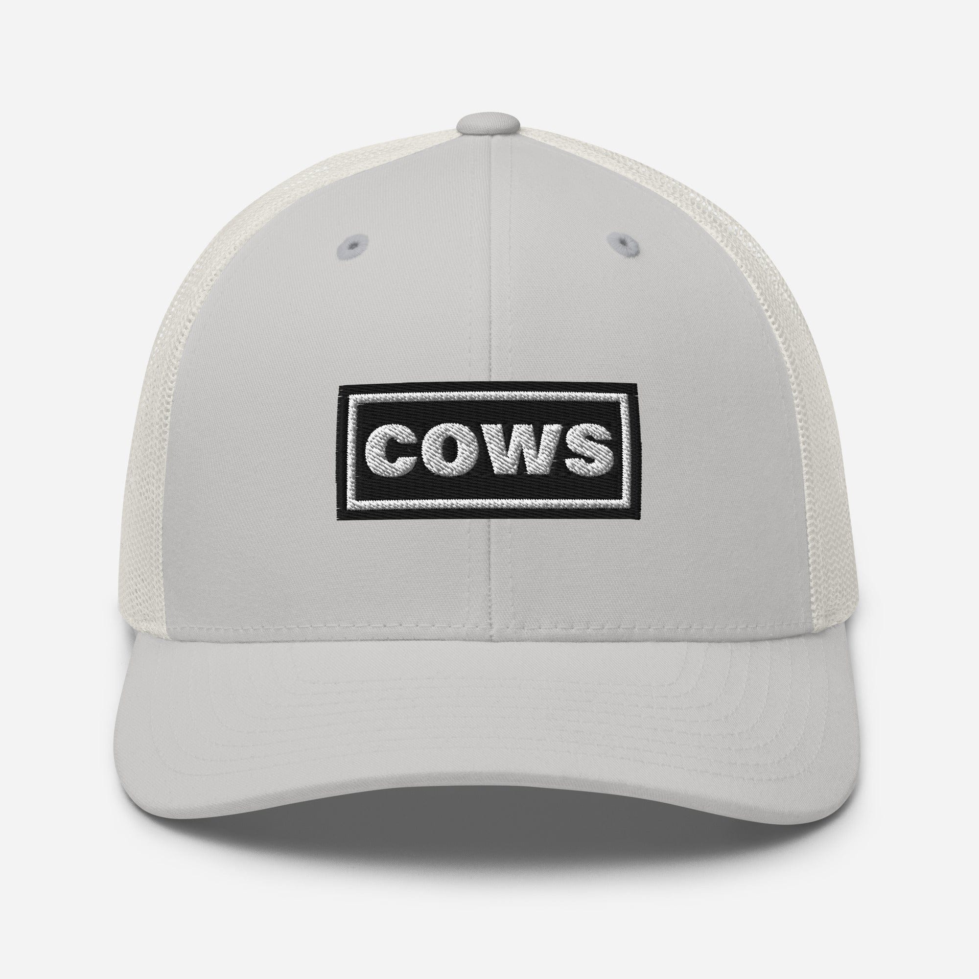 The Tractor Mugs Store Silver Oasis Style Retro Cows | Trucker Cap Quality Farmers Merch