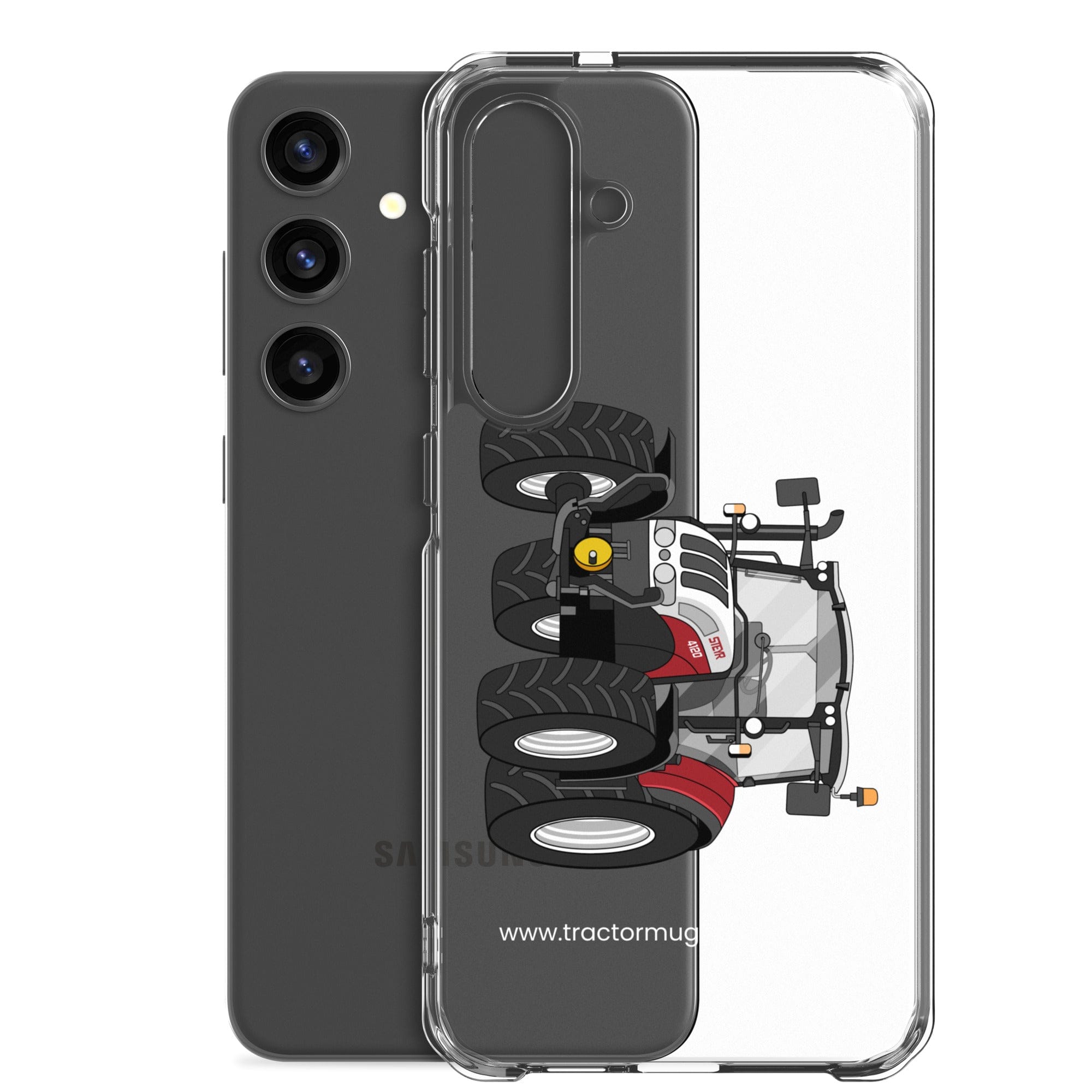 The Tractor Mugs Store Steyr 4120 Plus | Clear Case for Samsung® Quality Farmers Merch