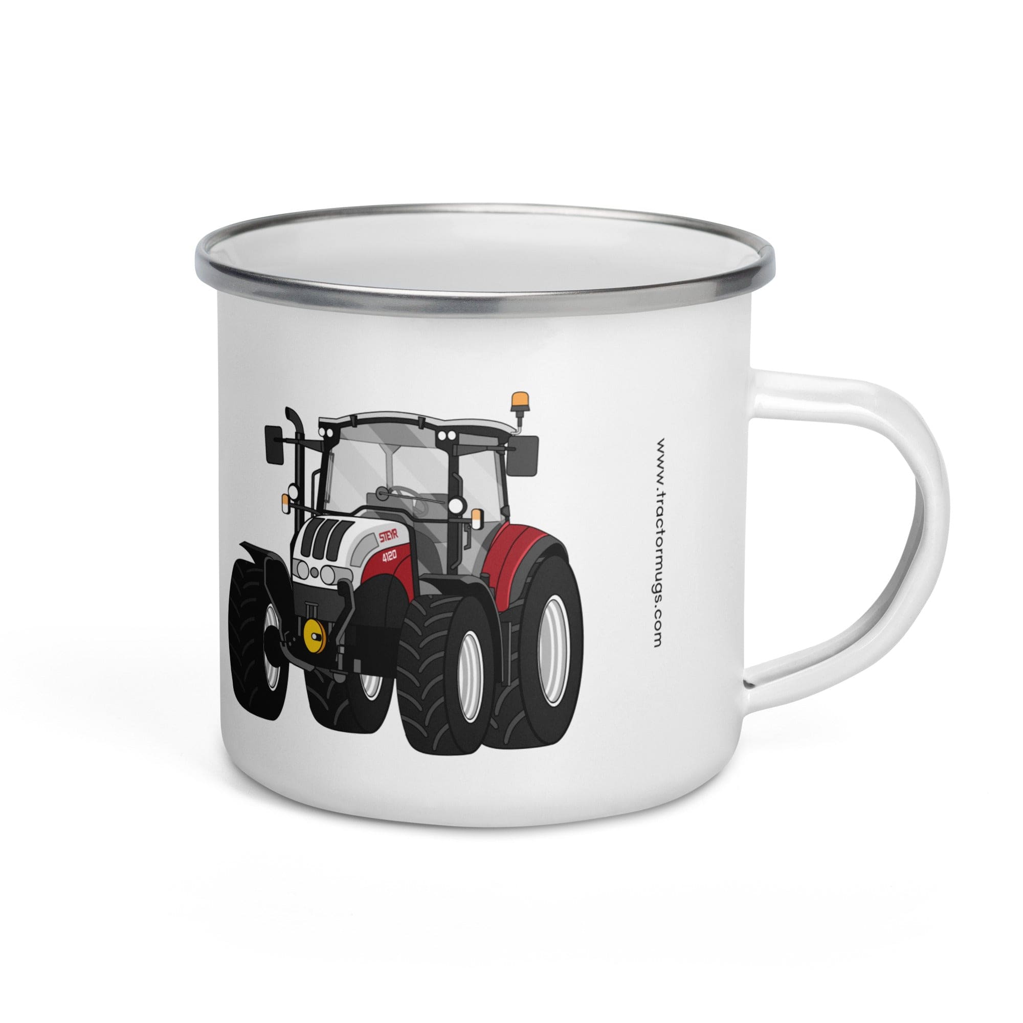 The Tractor Mugs Store Steyr 4120 Plus | Enamel Mug Quality Farmers Merch