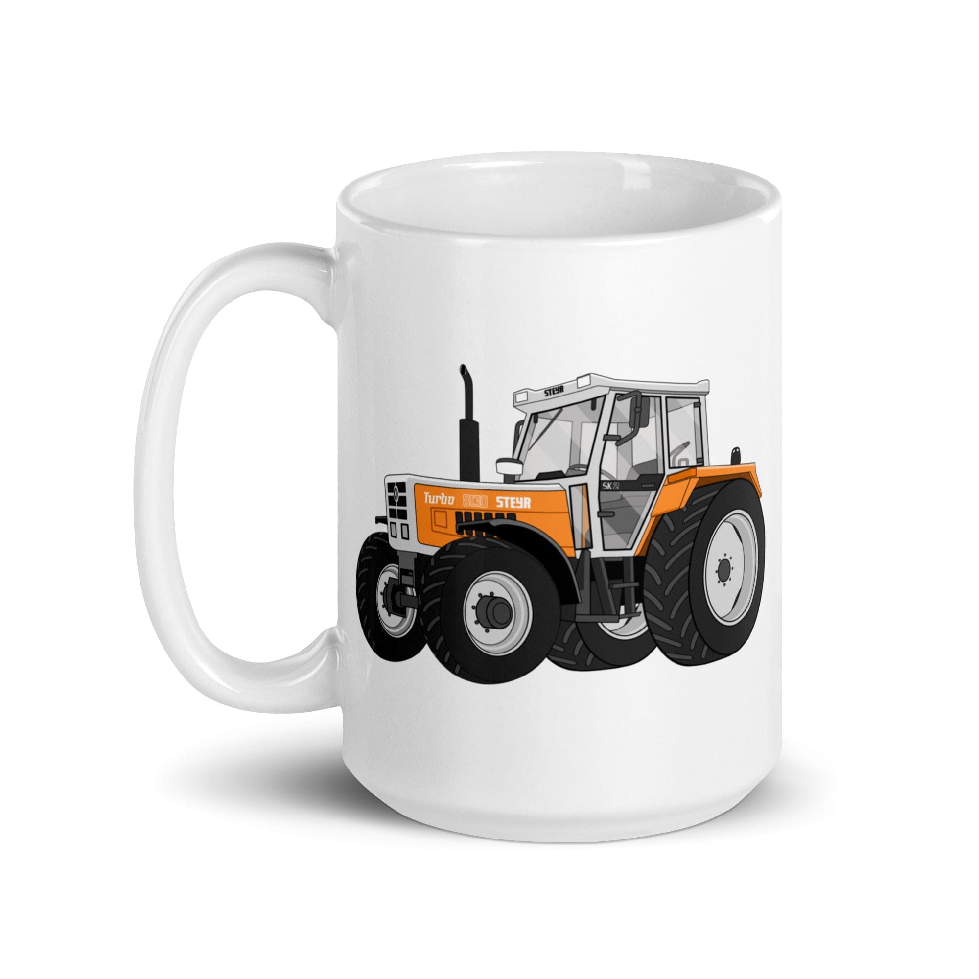 The Tractor Mugs Store Steyr SK 8130 Kommunal | White glossy mug Quality Farmers Merch
