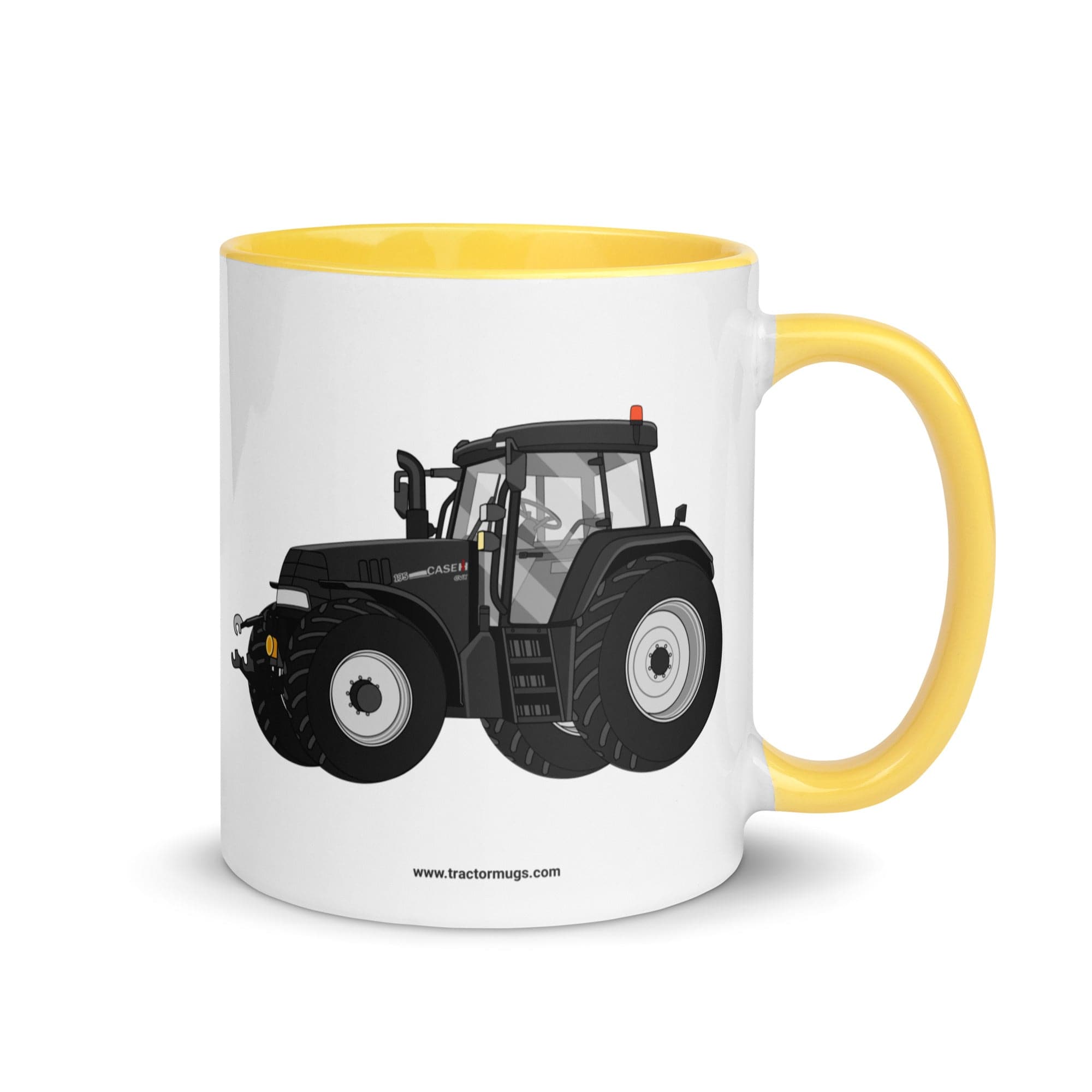 The Tractor Mugs Store Yellow / 11 oz Case IH 195 CVX Black | Mug with Color Inside Quality Farmers Merch