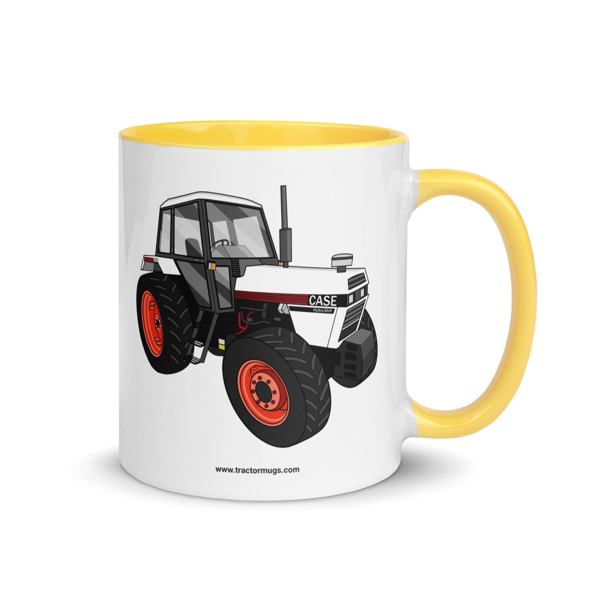 The Tractor Mugs Store Yellow 1985 Case 1594 Hydra-Shift | Mug with Color Inside Quality Farmers Merch