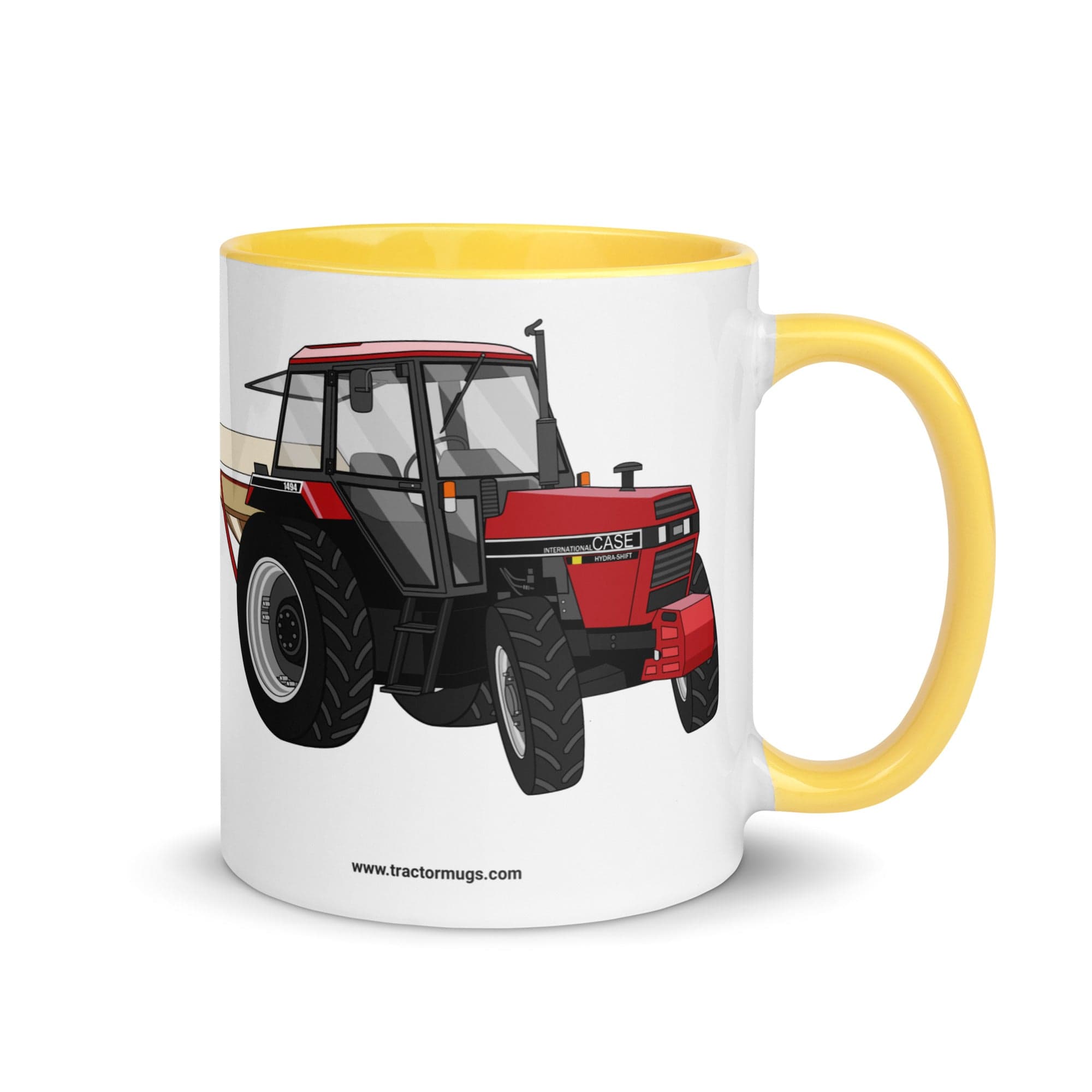 The Tractor Mugs Store Yellow Case 1494 Hydra Shift | Mug with Color Inside Quality Farmers Merch