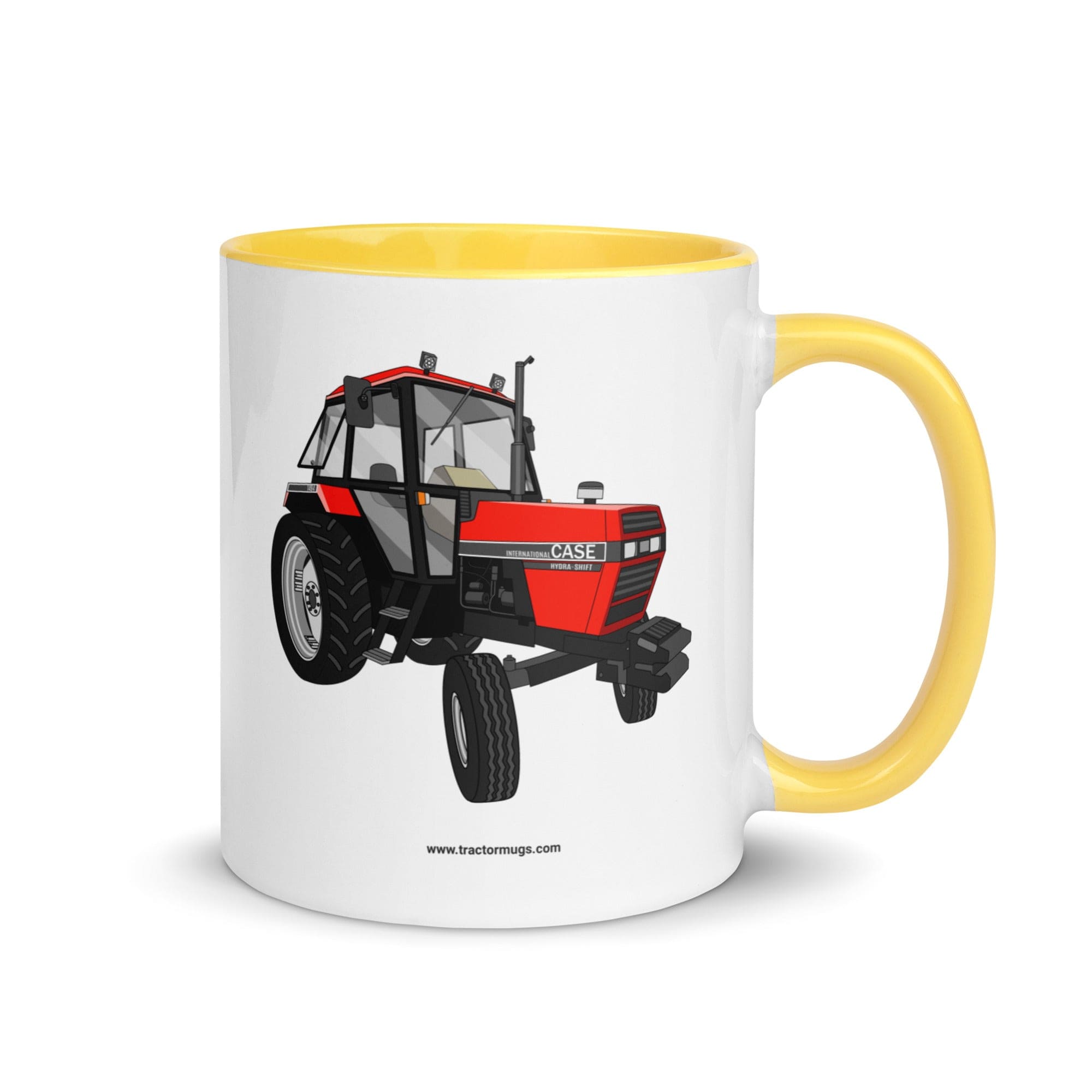 The Tractor Mugs Store Yellow Case 1494 | Mug with Color Inside Quality Farmers Merch