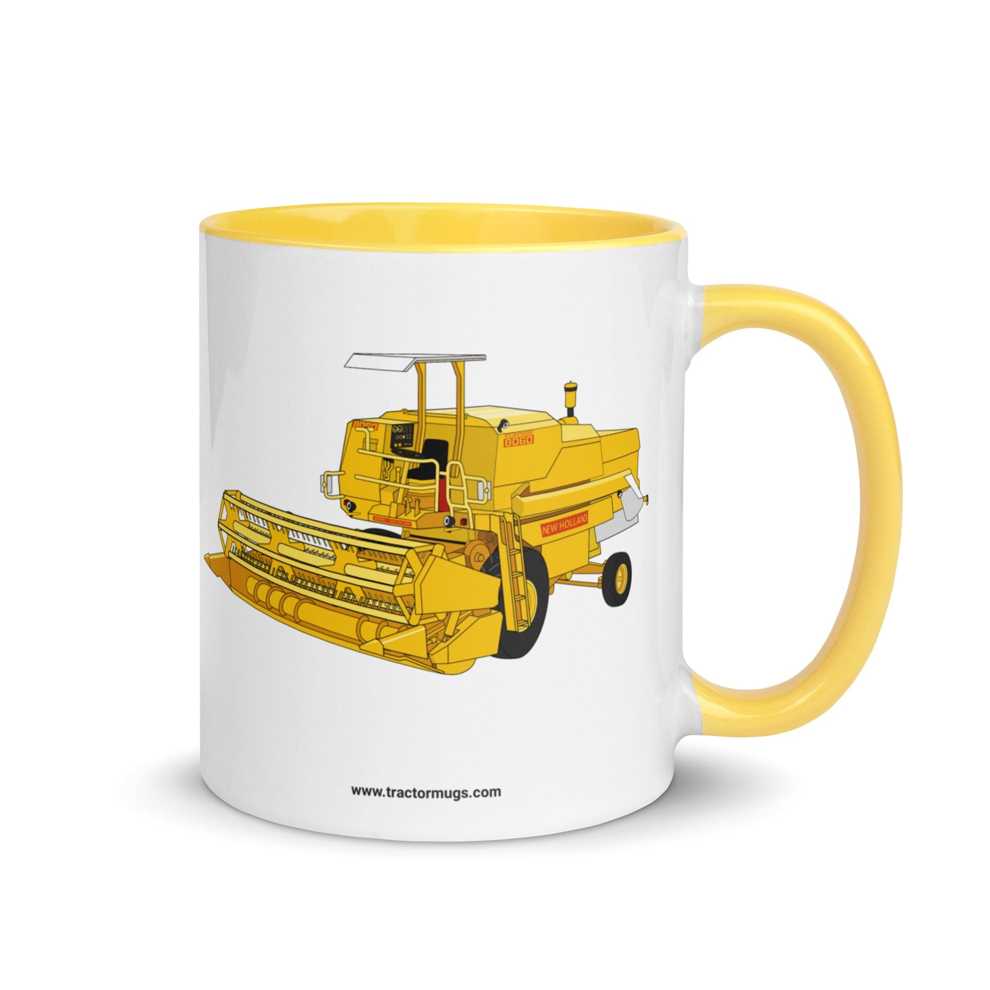 The Tractor Mugs Store Yellow Clayson 8060 Combine Harvester | Mug with Color Inside Quality Farmers Merch