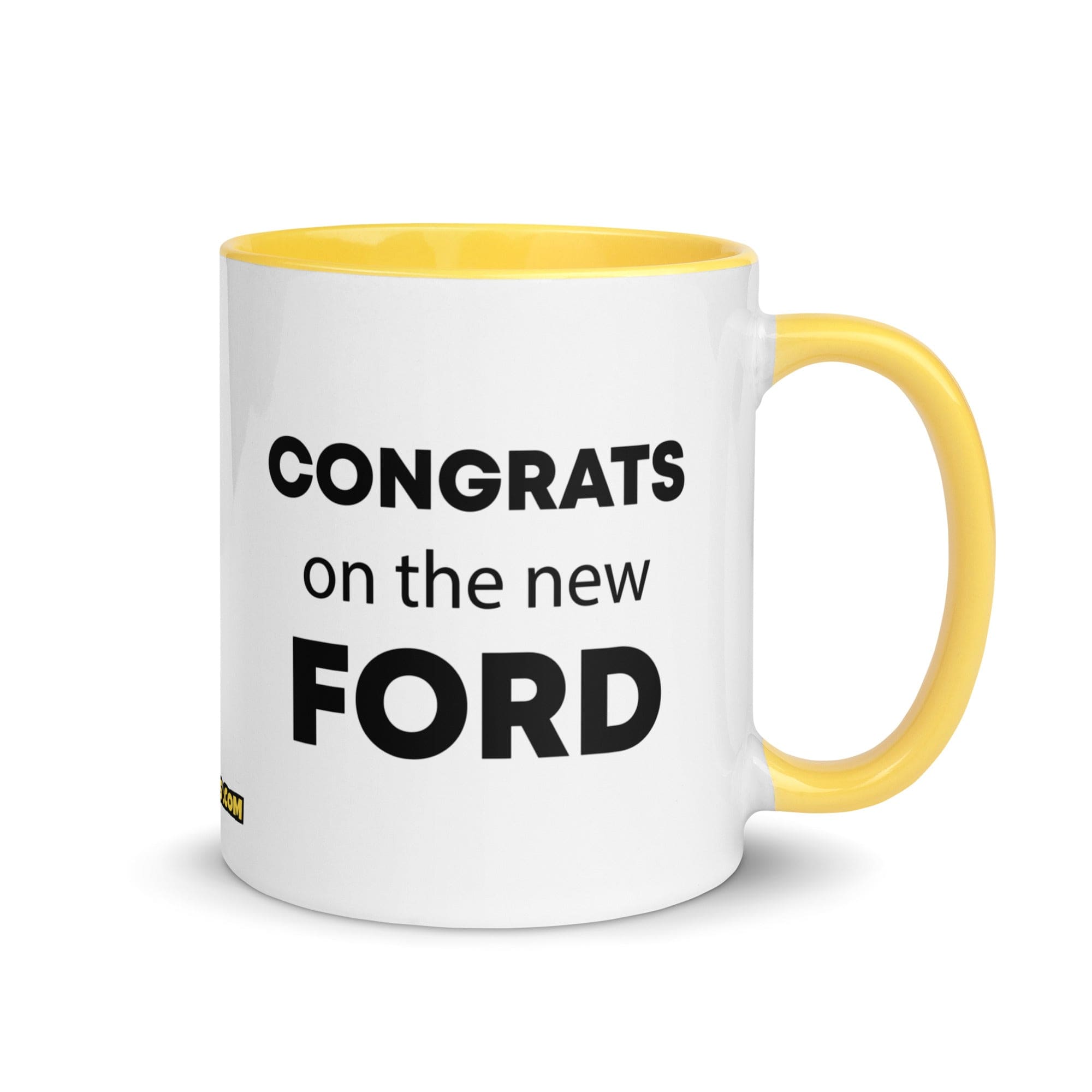The Tractor Mugs Store Yellow Congrats On The New Ford | Mug with Color Inside Quality Farmers Merch