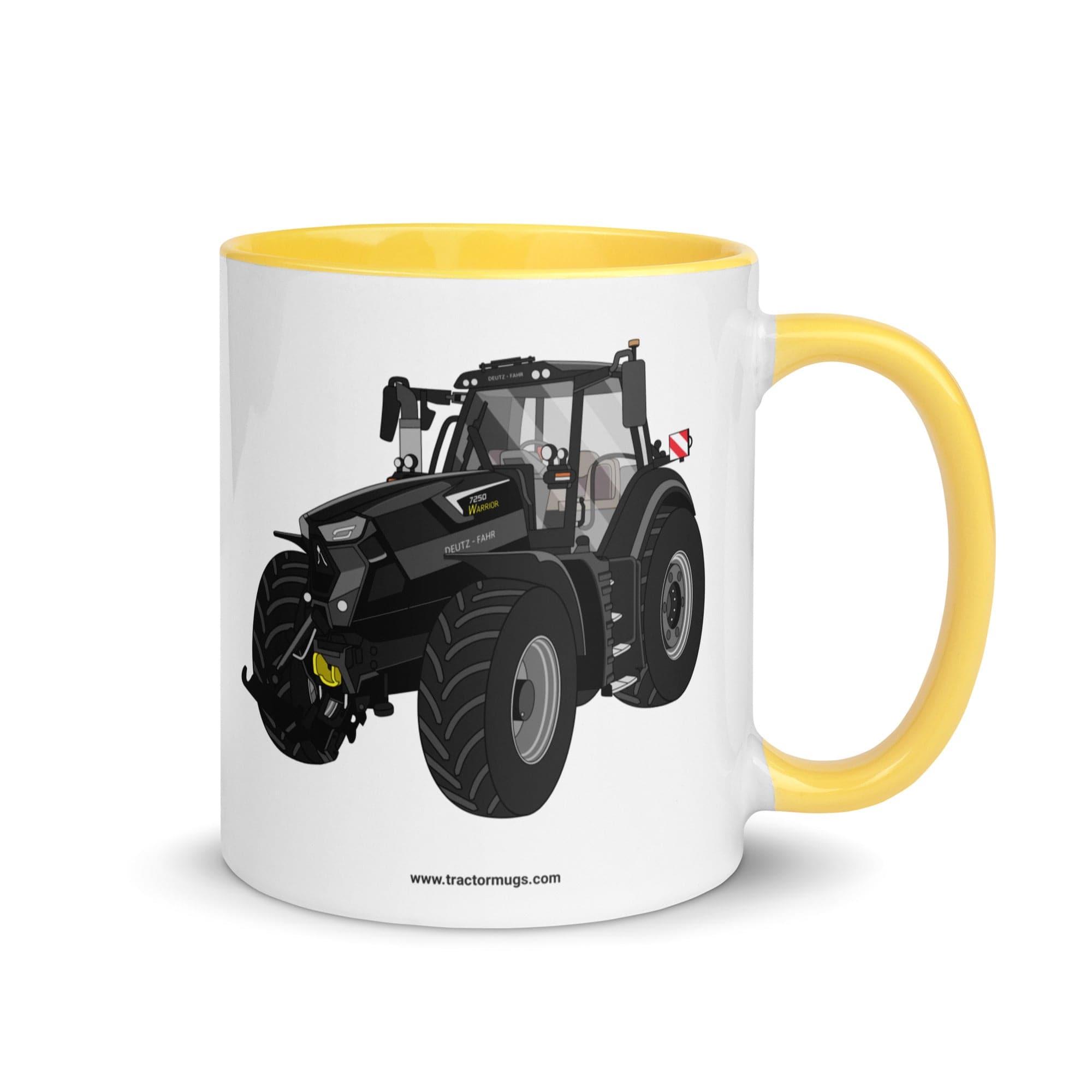 The Tractor Mugs Store Yellow Deutz-Fahr 7250 TTV Warrior Edition | Mug with Color Inside Quality Farmers Merch