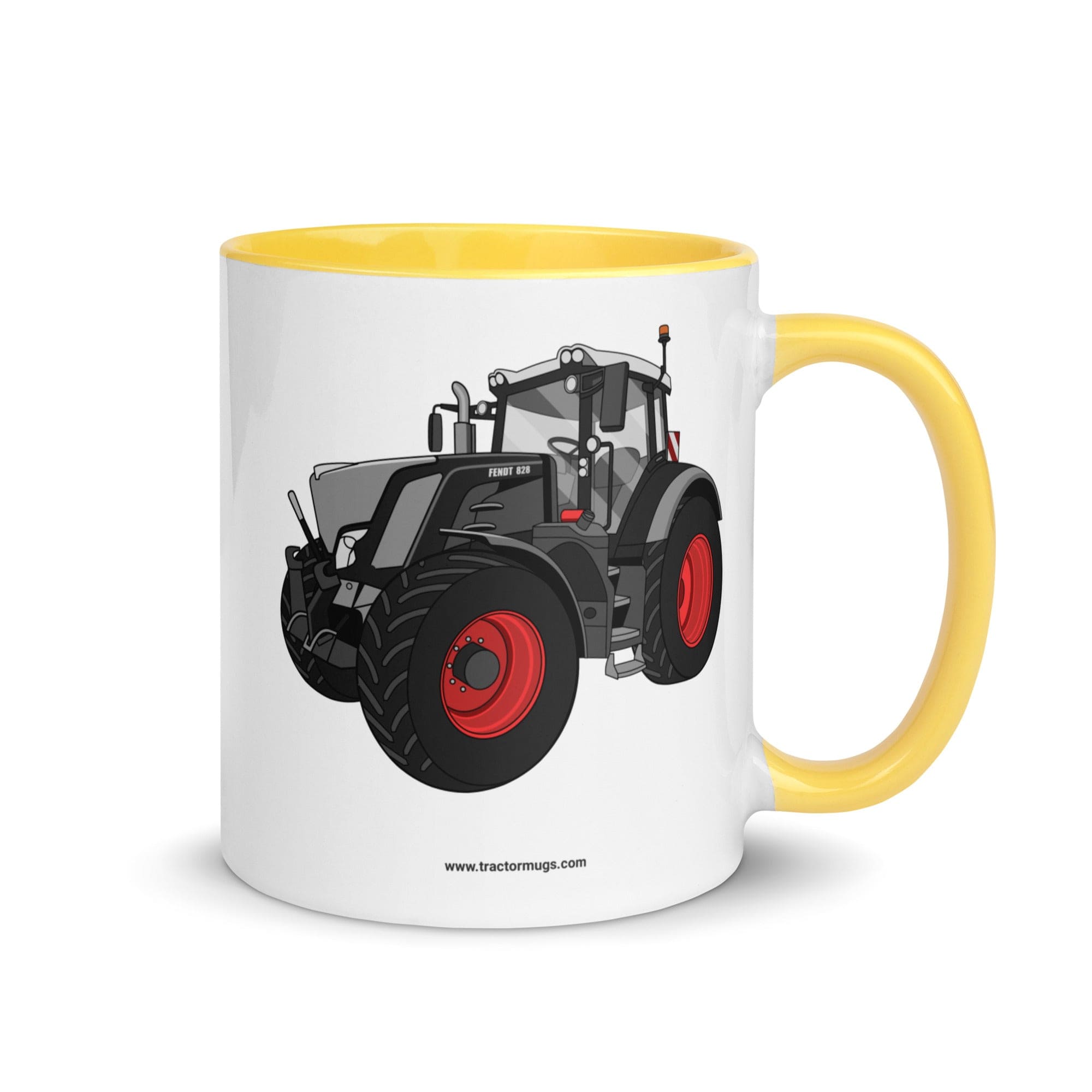 The Tractor Mugs Store Yellow Fendt 828 Profi Black Beauty | Mug with Color Inside Quality Farmers Merch