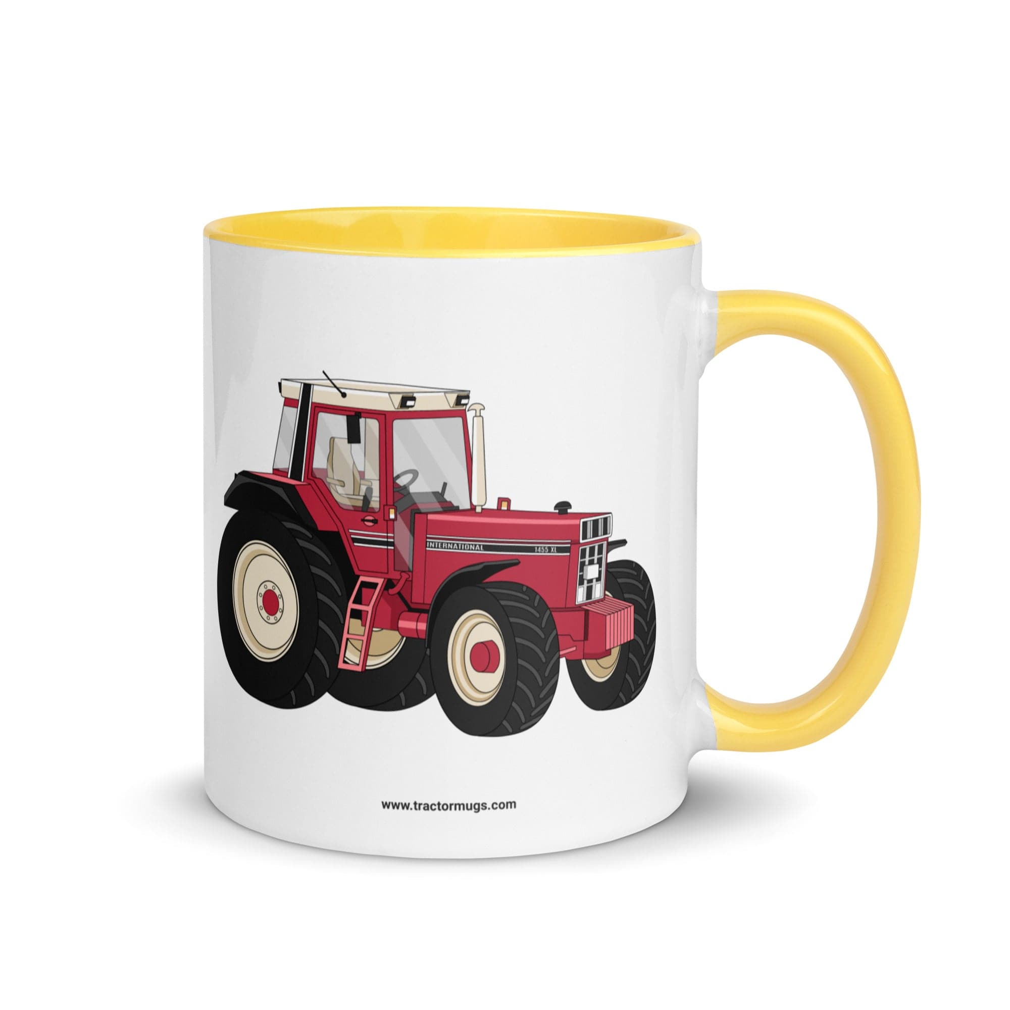 The Tractor Mugs Store Yellow IHC 1455 XL | Mug with Color Inside Quality Farmers Merch