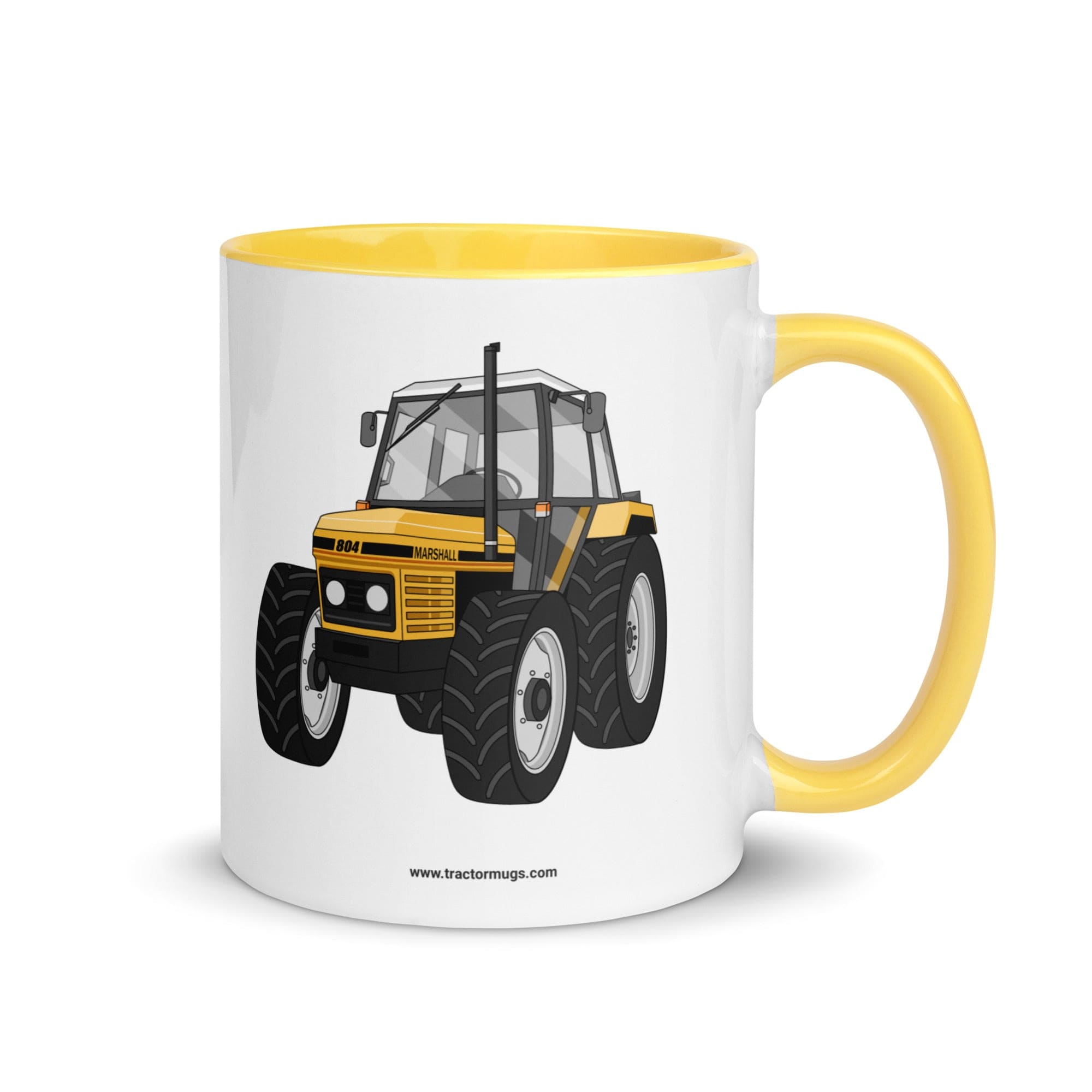 The Tractor Mugs Store Yellow Marshall 804 | Mug with Color Inside Quality Farmers Merch
