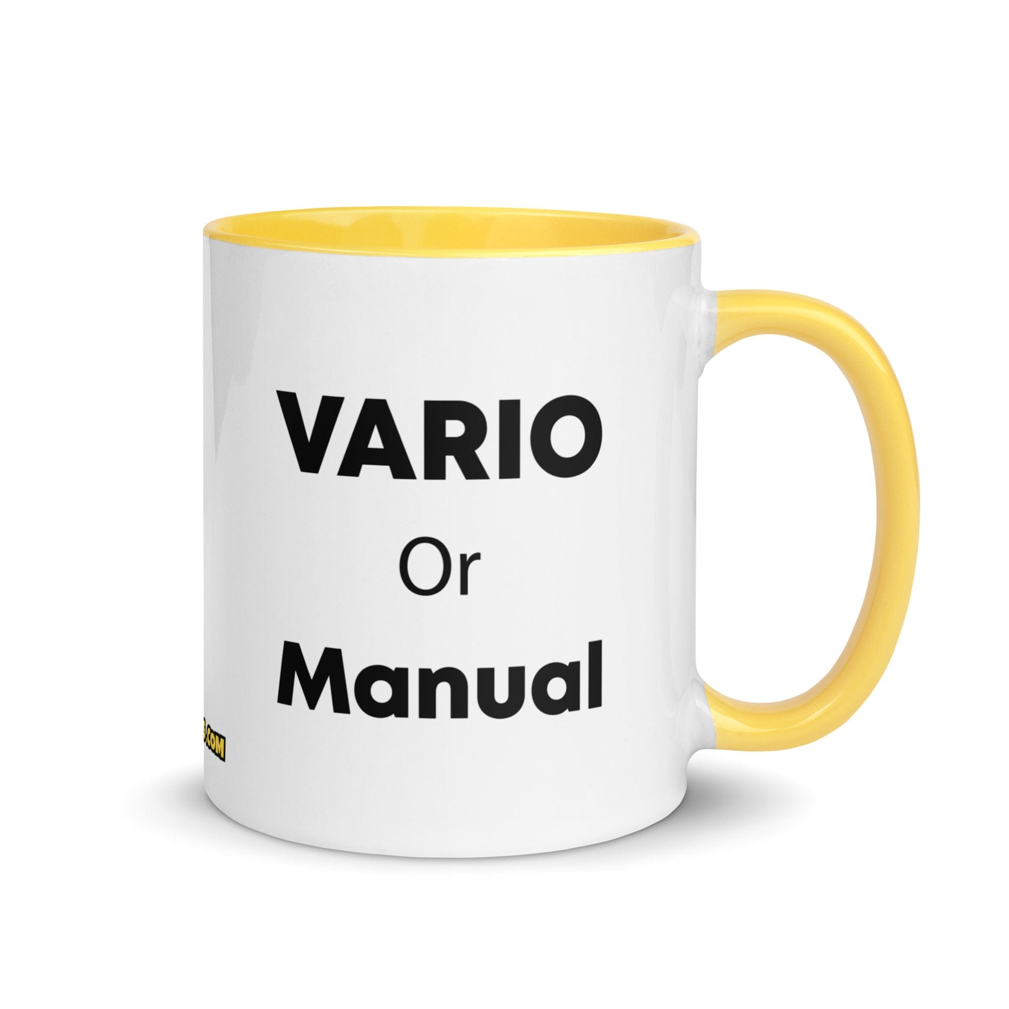The Tractor Mugs Store Yellow Vario or Manual | Mug with Color Inside Quality Farmers Merch