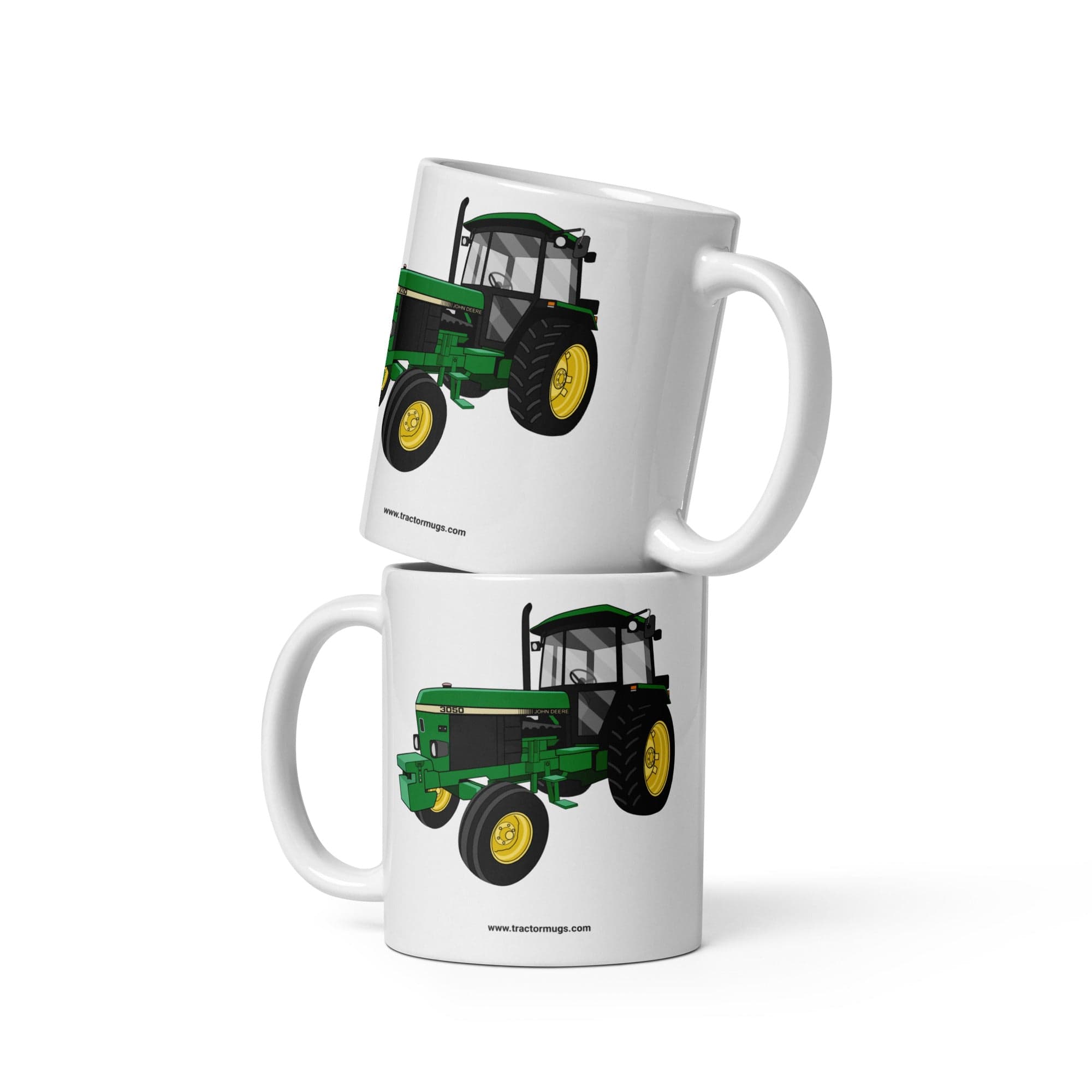 The Tractors Mugs Store 11 oz John Deere 3050 2WD White glossy mug Quality Farmers Merch