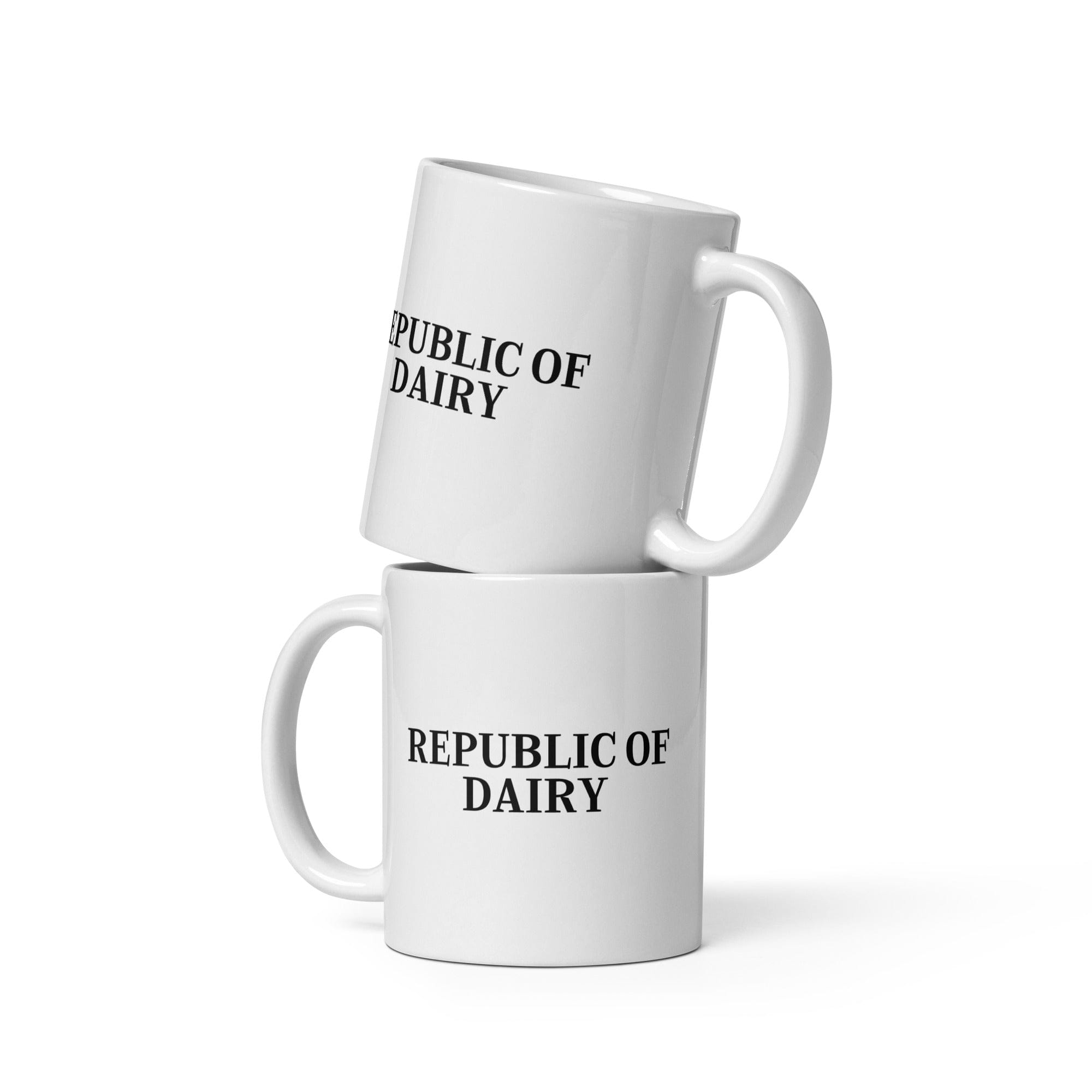The Tractors Mugs Store 11 oz Republic of Dairy White glossy mug Quality Farmers Merch