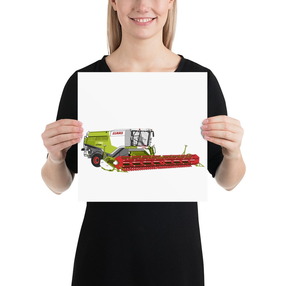 The Tractors Mugs Store 12″×12″ Class Lexion 760 TT Poster Quality Farmers Merch