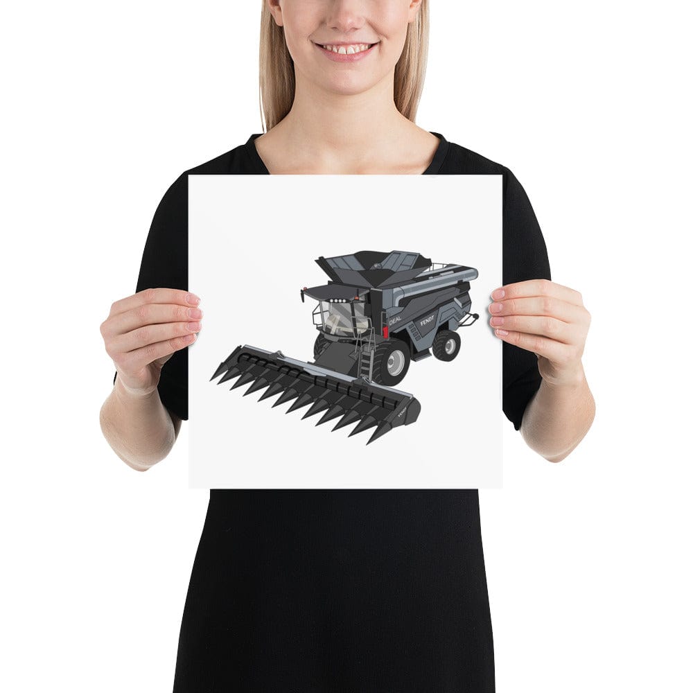 The Tractors Mugs Store 12″×12″ Fendt 9T Ideal Combine Harvester Poster Quality Farmers Merch