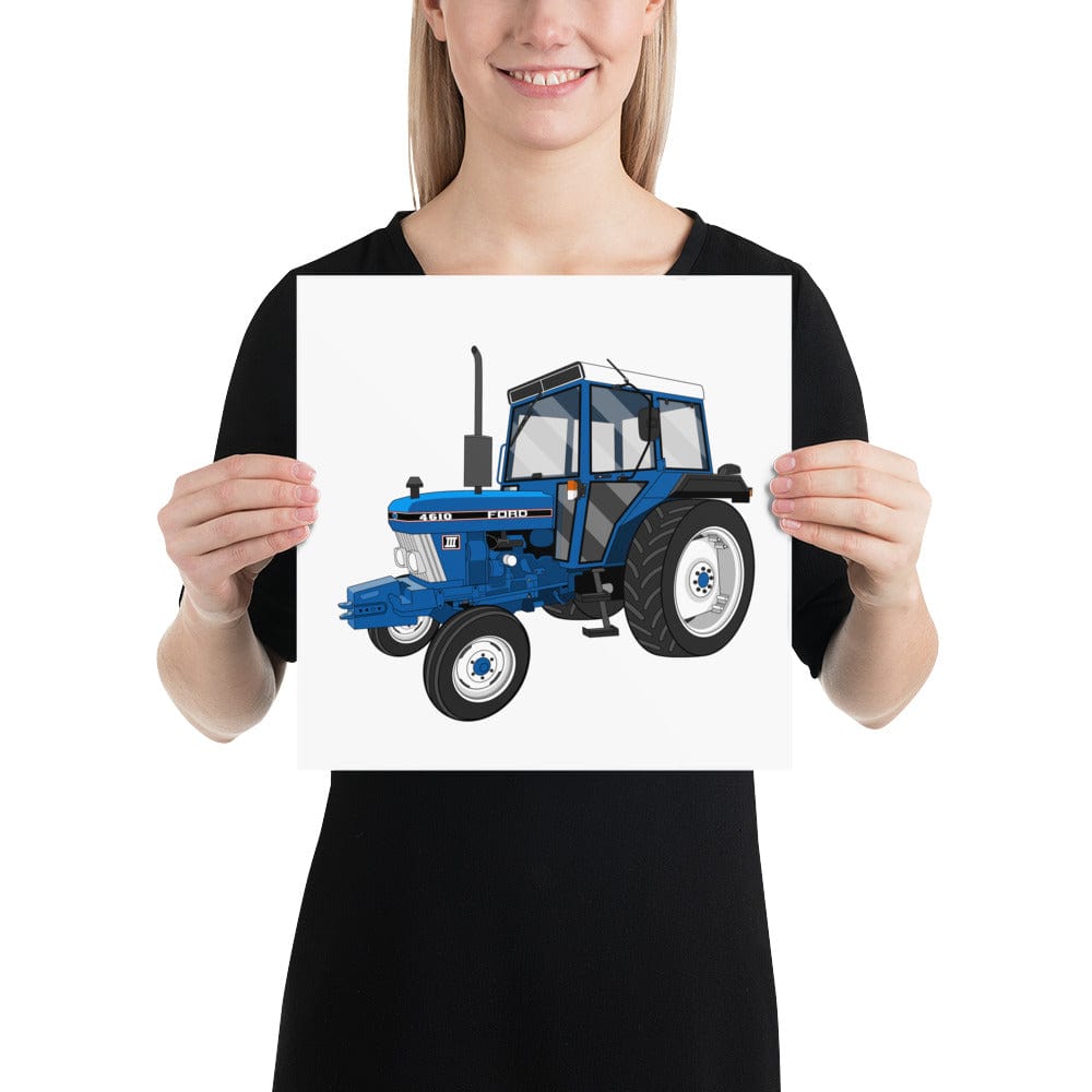 The Tractors Mugs Store 12″×12″ Ford 4610 2WD Poster Quality Farmers Merch