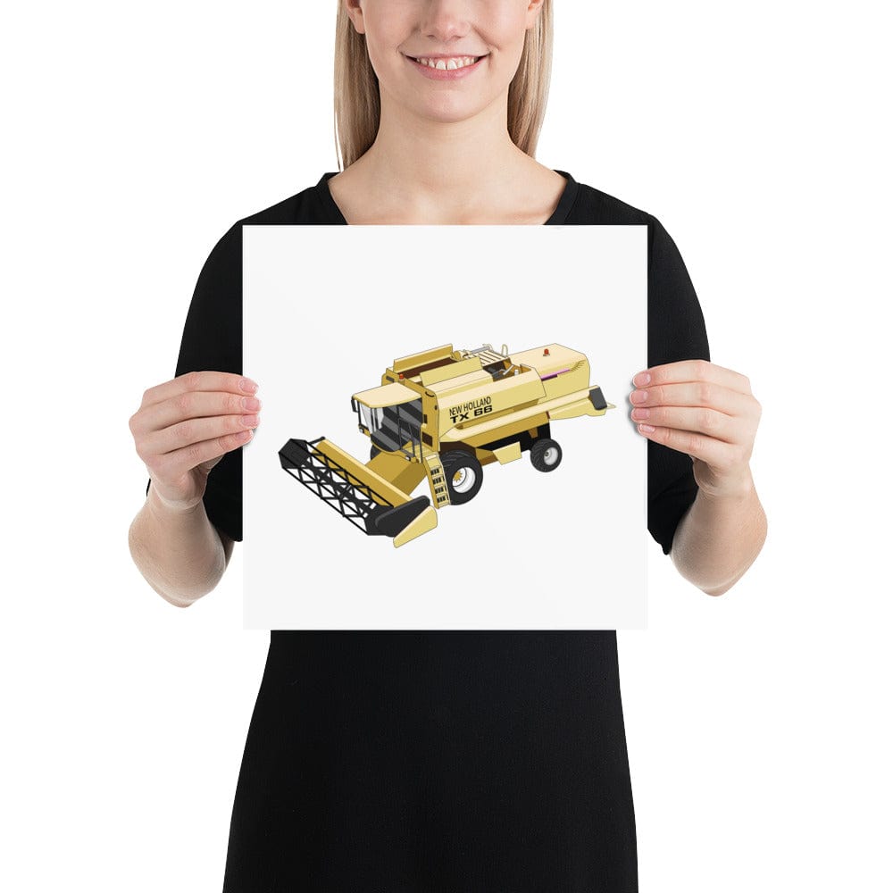 The Tractors Mugs Store 12″×12″ New Holland TX 66 Poster Quality Farmers Merch