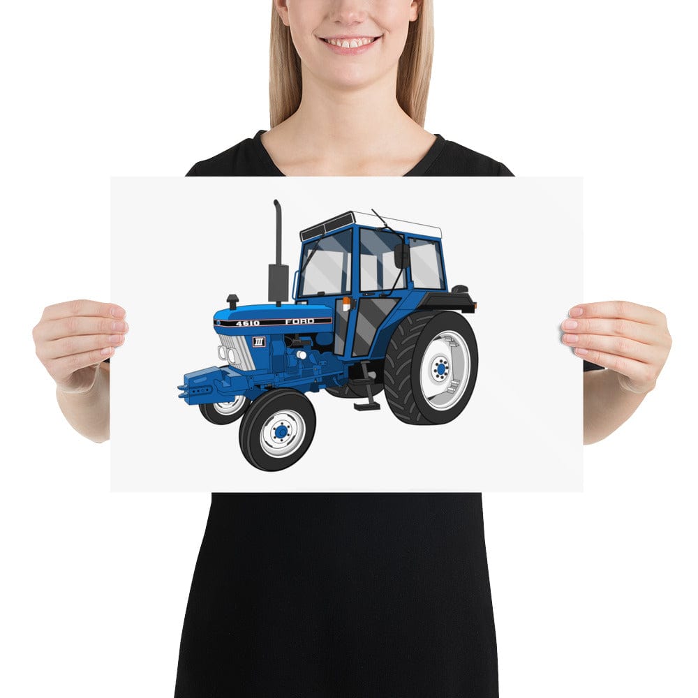 The Tractors Mugs Store 12″×18″ Ford 4610 2WD Poster Quality Farmers Merch