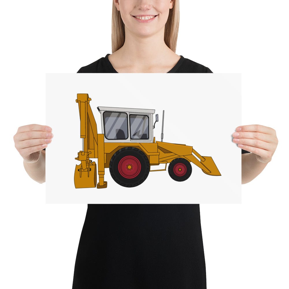The Tractors Mugs Store 12″×18″ JCB 3C (1975) Poster Quality Farmers Merch