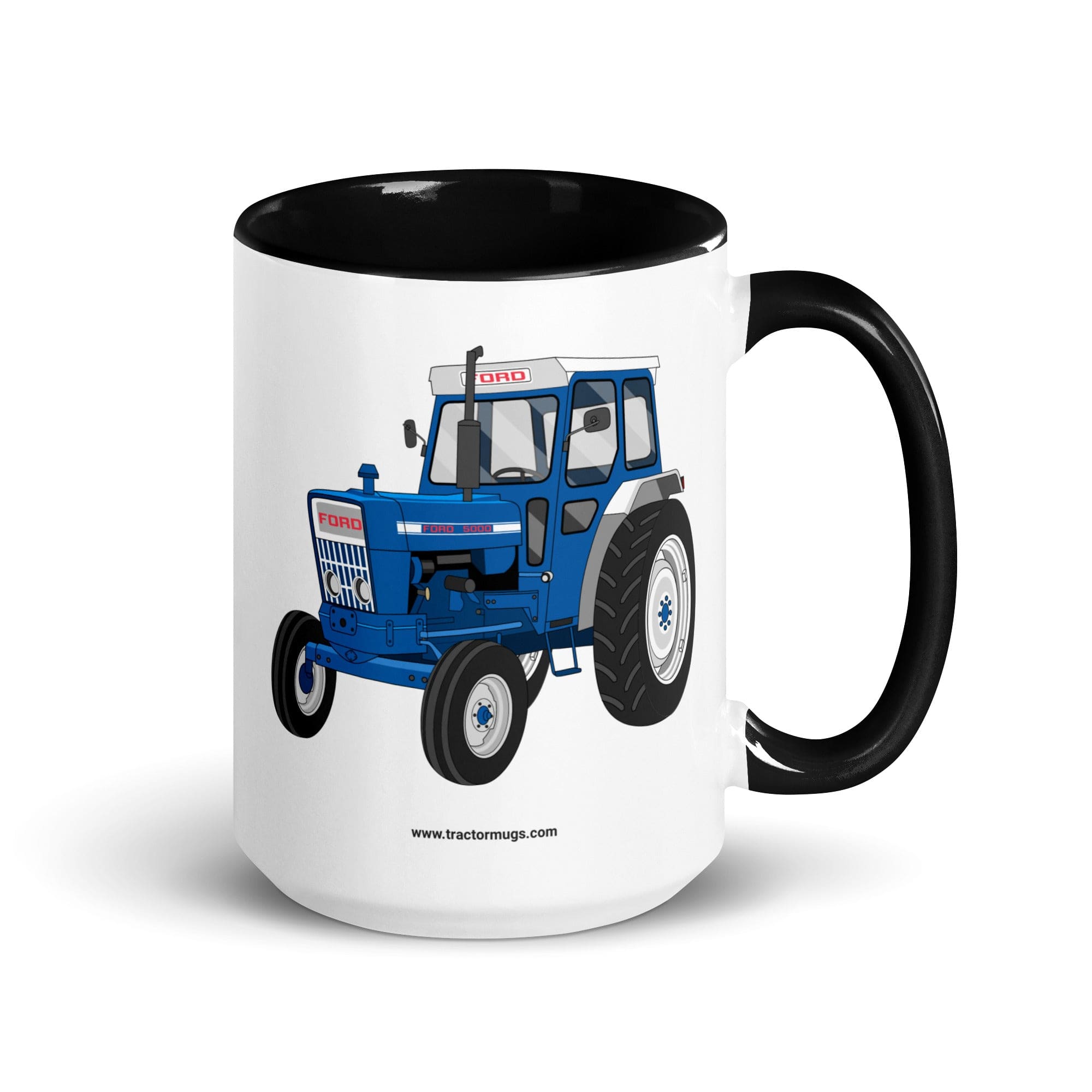 The Tractors Mugs Store 15 oz Ford 5000 | Mug with Color Inside Quality Farmers Merch