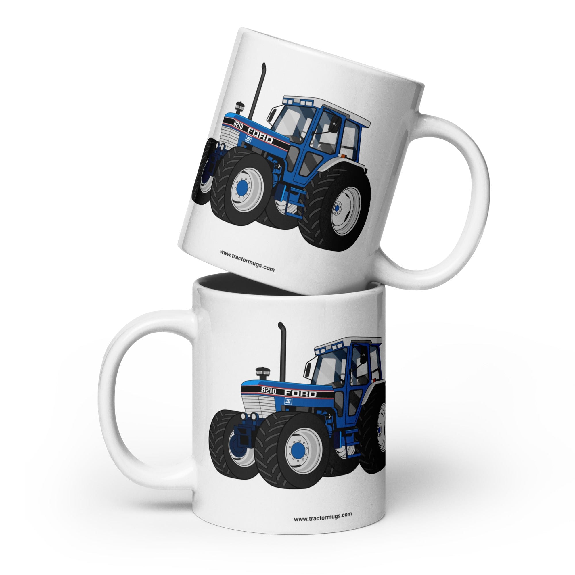 The Tractors Mugs Store 20 oz Ford 8210 4WD White glossy mug Quality Farmers Merch