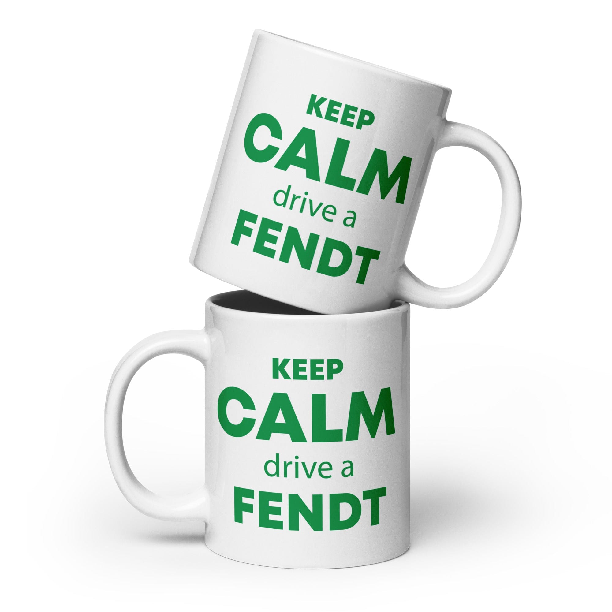 The Tractors Mugs Store 20 oz KEEP CALM drive a FENDT White glossy mug Quality Farmers Merch