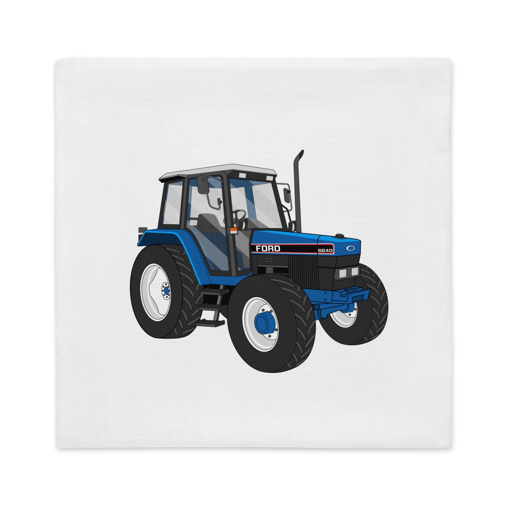 The Tractors Mugs Store 22″×22″ Ford 6640 SE 4WD | Premium Pillow Case Quality Farmers Merch