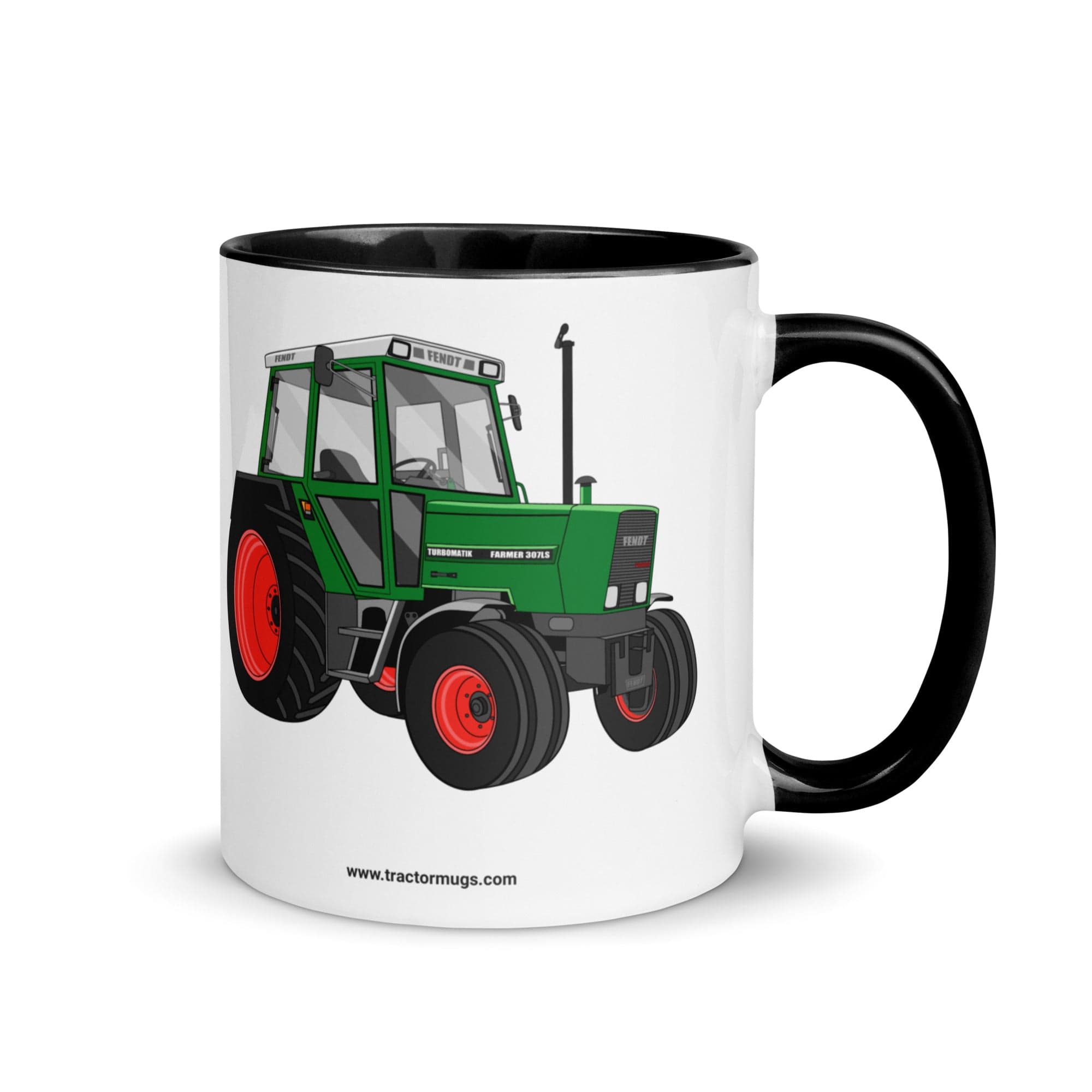 The Tractors Mugs Store Black Fendt 307 LSA | Mug with Color Inside Quality Farmers Merch
