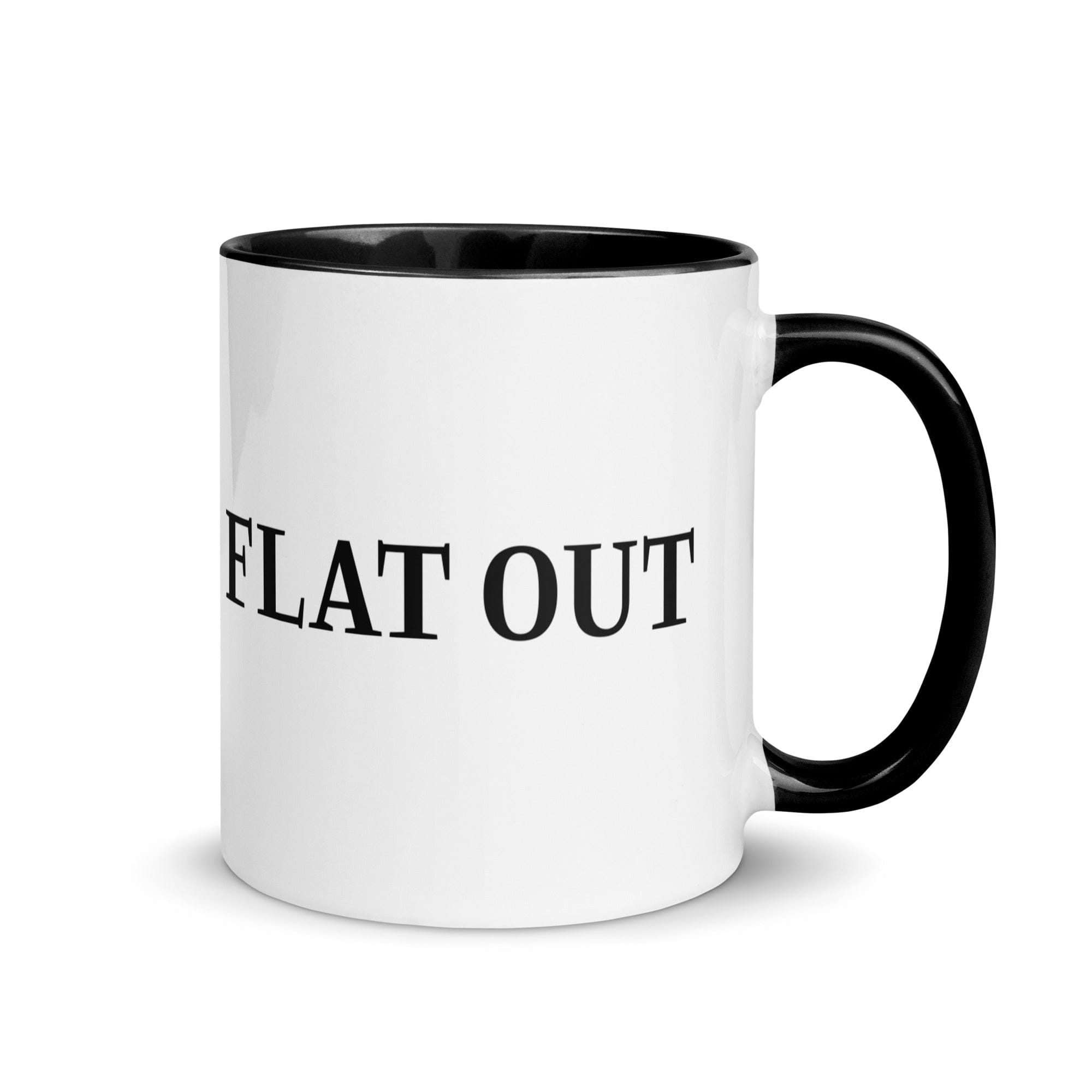 The Tractors Mugs Store Black Flat Out Mug with Color Inside Quality Farmers Merch