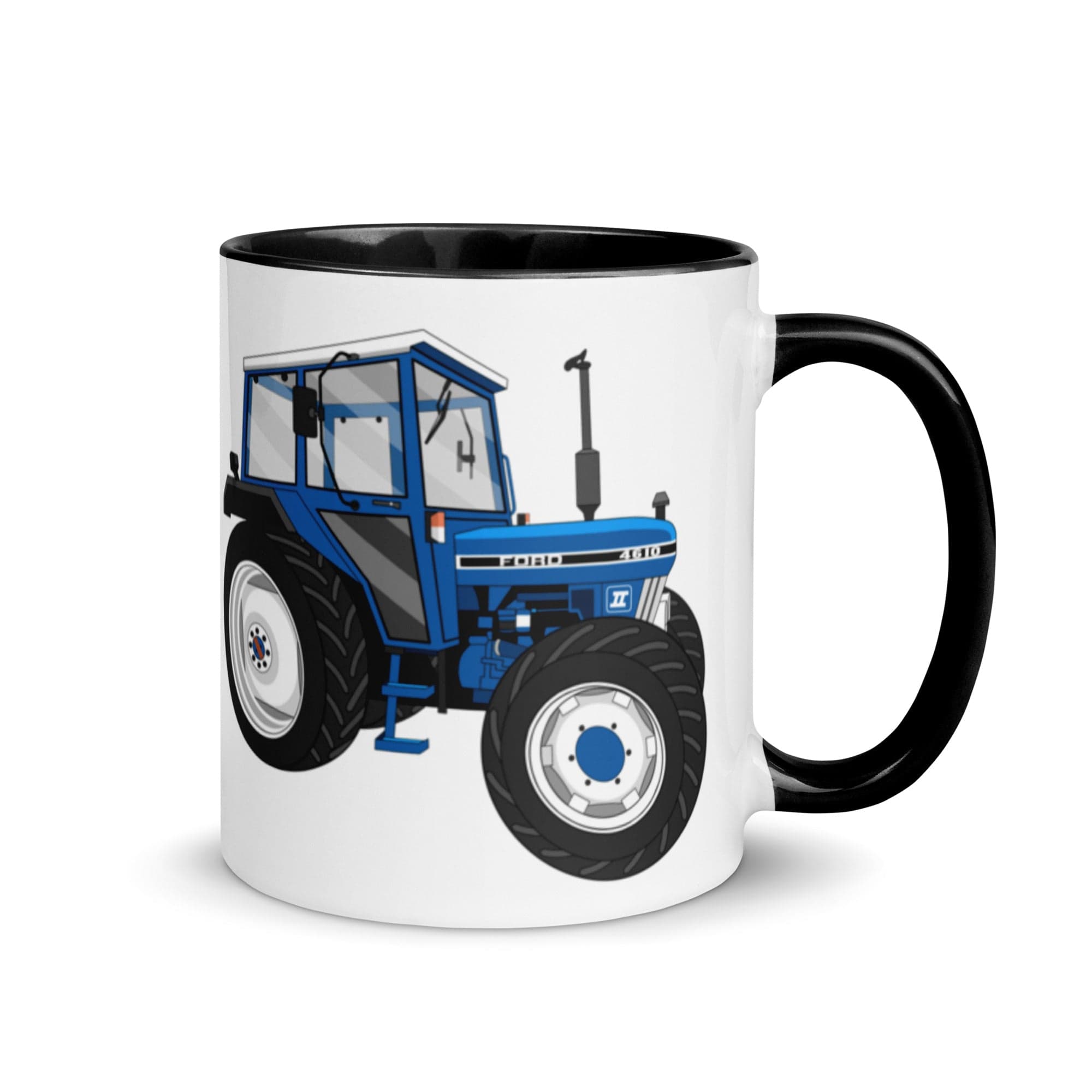 The Tractors Mugs Store Black Ford 4610 4WD Mug with Color Inside Quality Farmers Merch