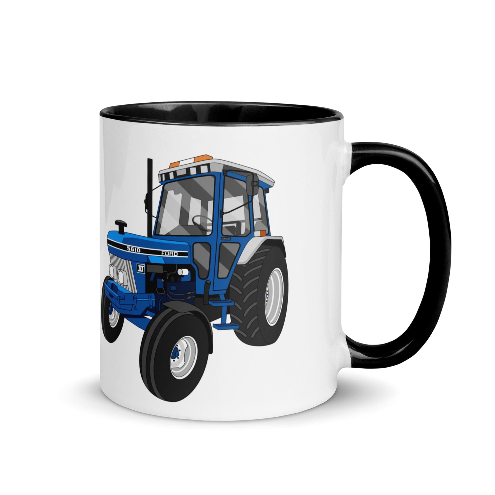 The Tractors Mugs Store Black Ford 5610 Mug with Color Inside Quality Farmers Merch