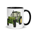 The Tractors Mugs Store Black John Deere 3130 Mug with Color Inside Quality Farmers Merch