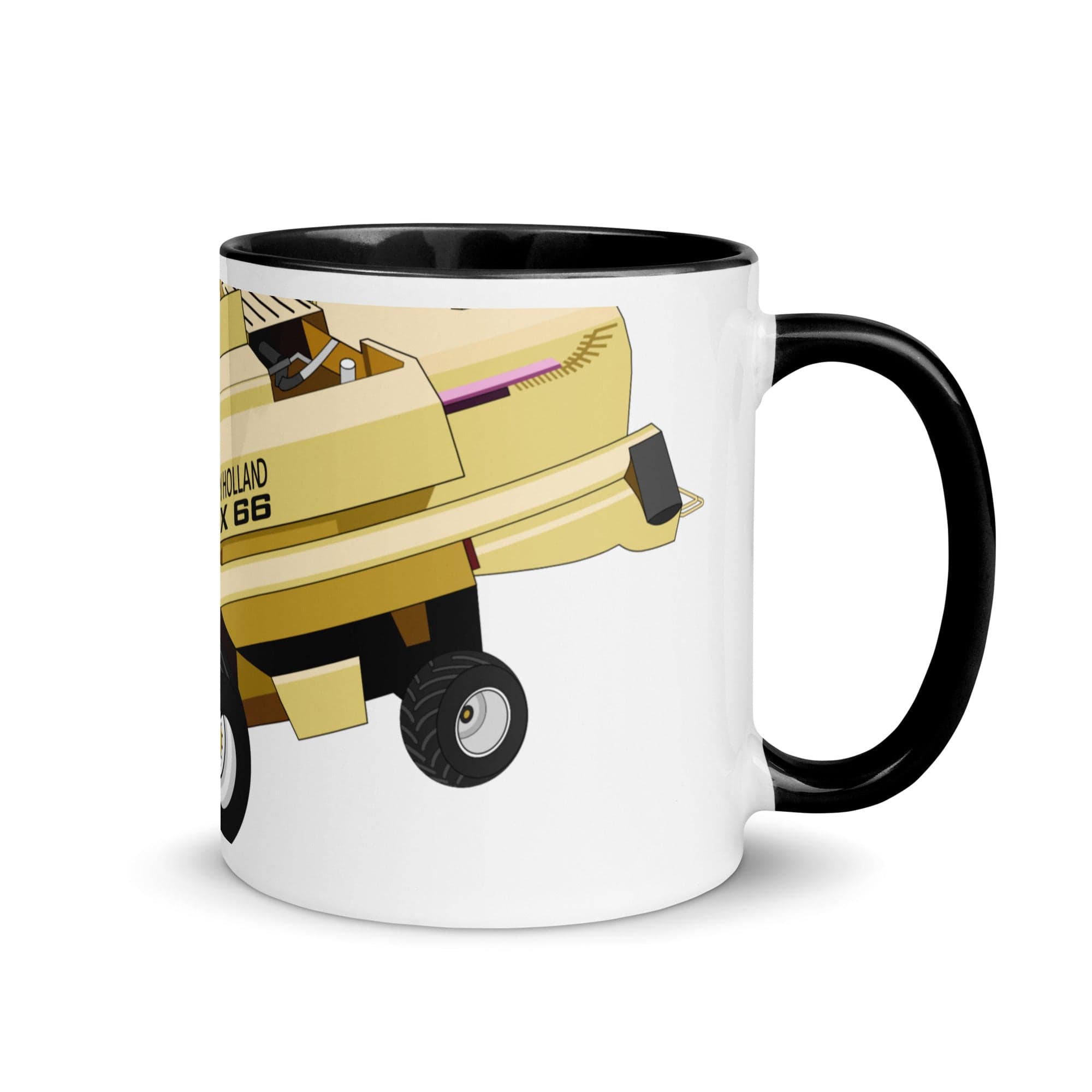 The Tractors Mugs Store Black New Holland TX 66 Combine Harvester 2.0 Mug with Color Inside Quality Farmers Merch