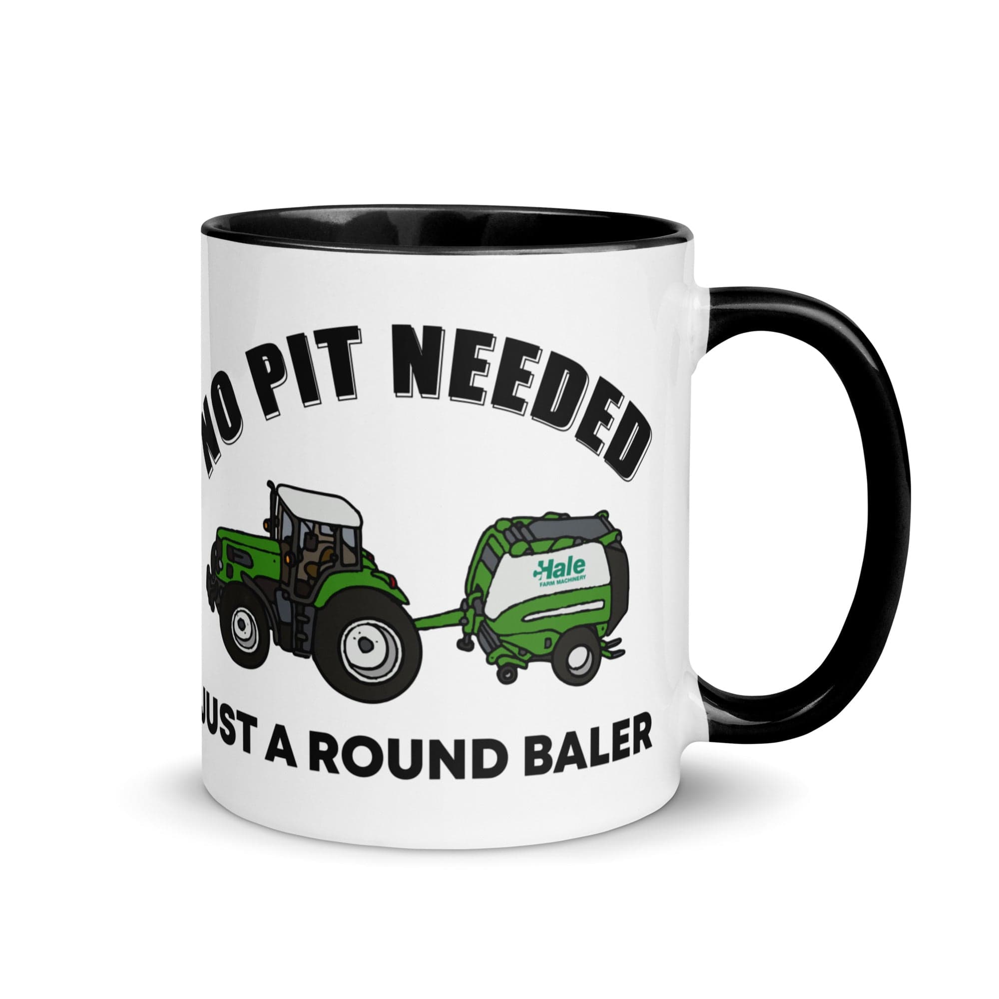 The Tractors Mugs Store Black No Pit Needed Mug with Color Inside Quality Farmers Merch