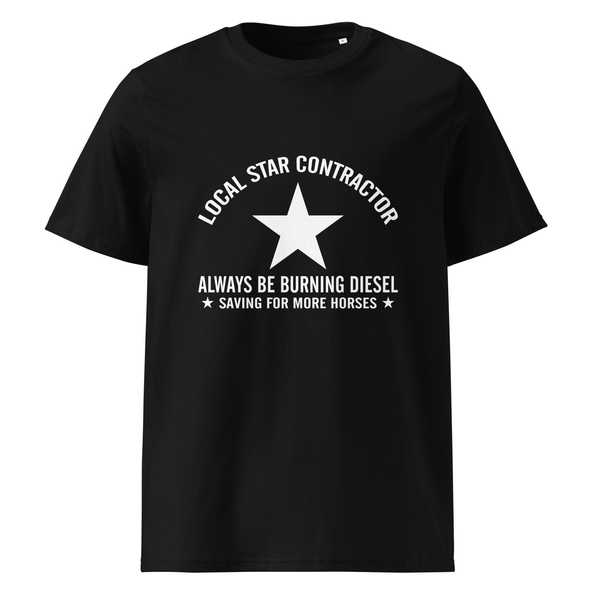 The Tractors Mugs Store Black / S Star Contractor Unisex organic cotton t-shirt Quality Farmers Merch
