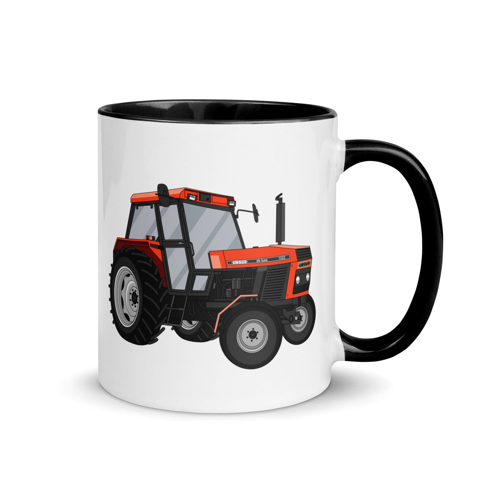 The Tractors Mugs Store Black Ursus 1222 Mug with Color Inside Quality Farmers Merch